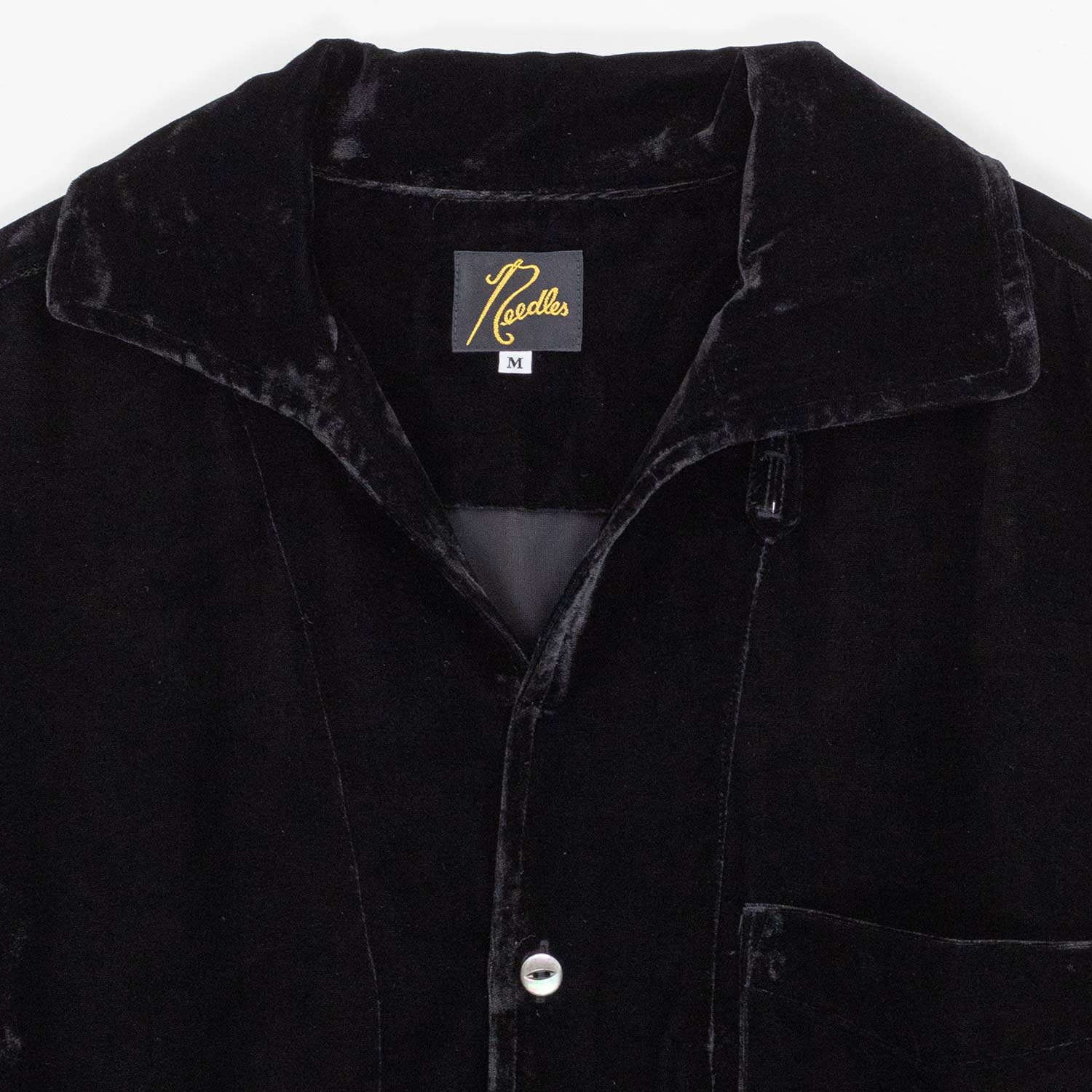Needles ITALIAN COLLAR S/S SHIRT, Black - Image 2