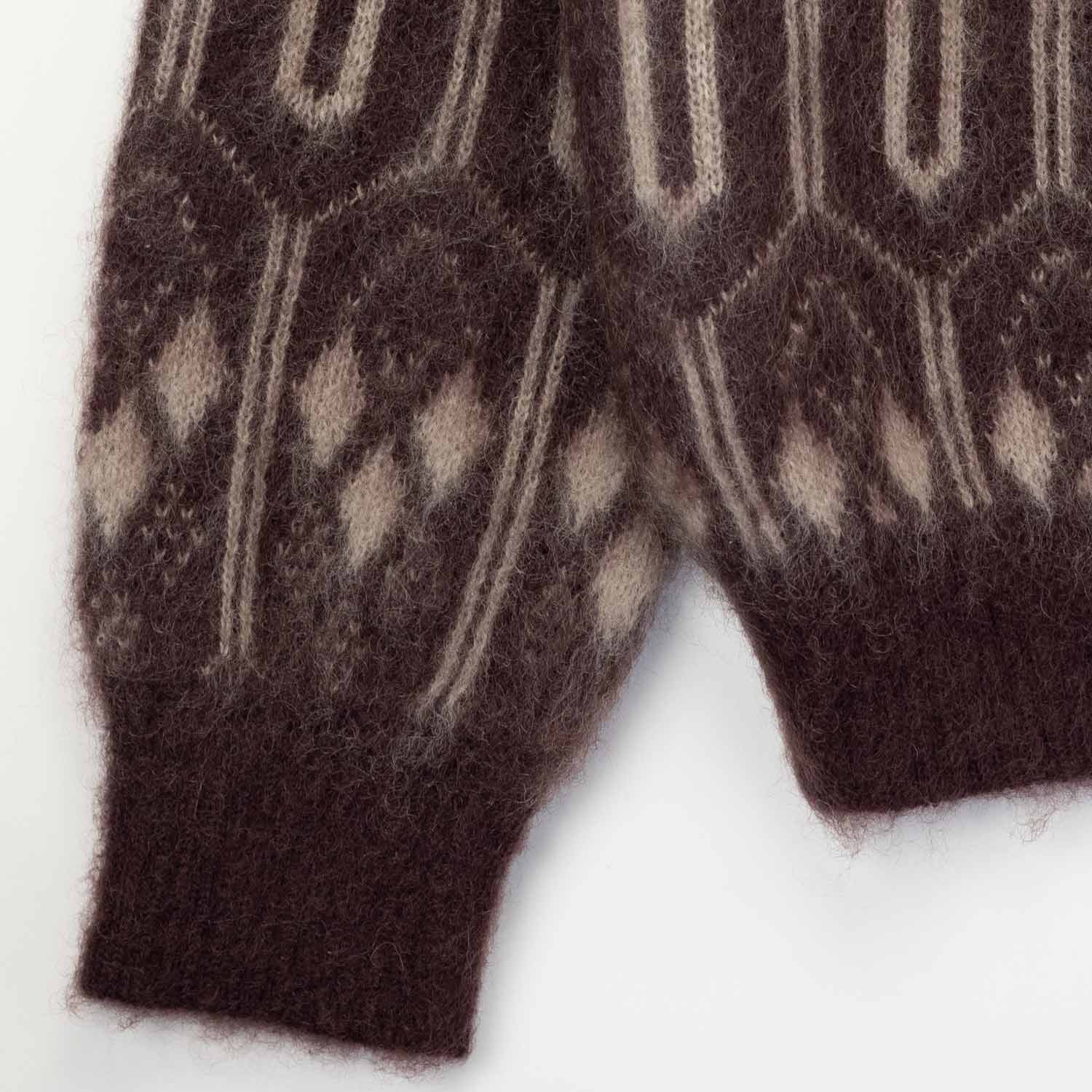 Needles MOHAIR CHECK GEOMETRIC, Burgundy - Image 3