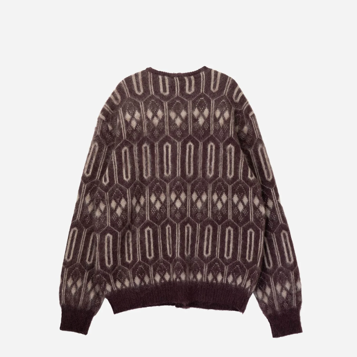 Needles MOHAIR CHECK GEOMETRIC, Burgundy - Image 5