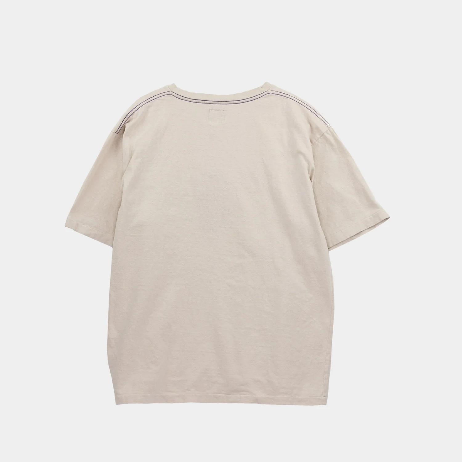 Needles S/S PAPILLON EMBROIDERY POCKET TEE, Oatmeal - Image 4