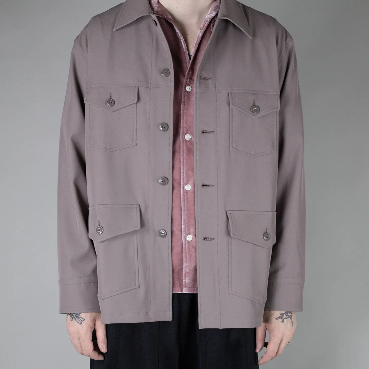 Needles UTILITY SHIRT, Taupe - Image 7
