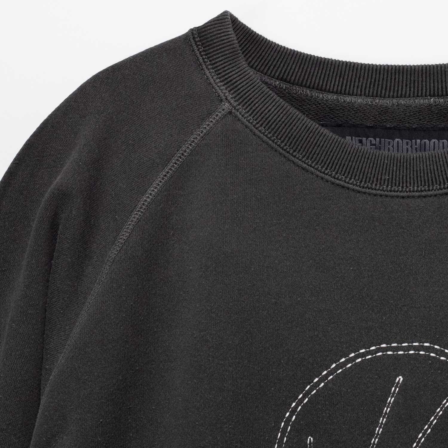 PIGMENT DYED SWEATSHIRT, Black - Image 3