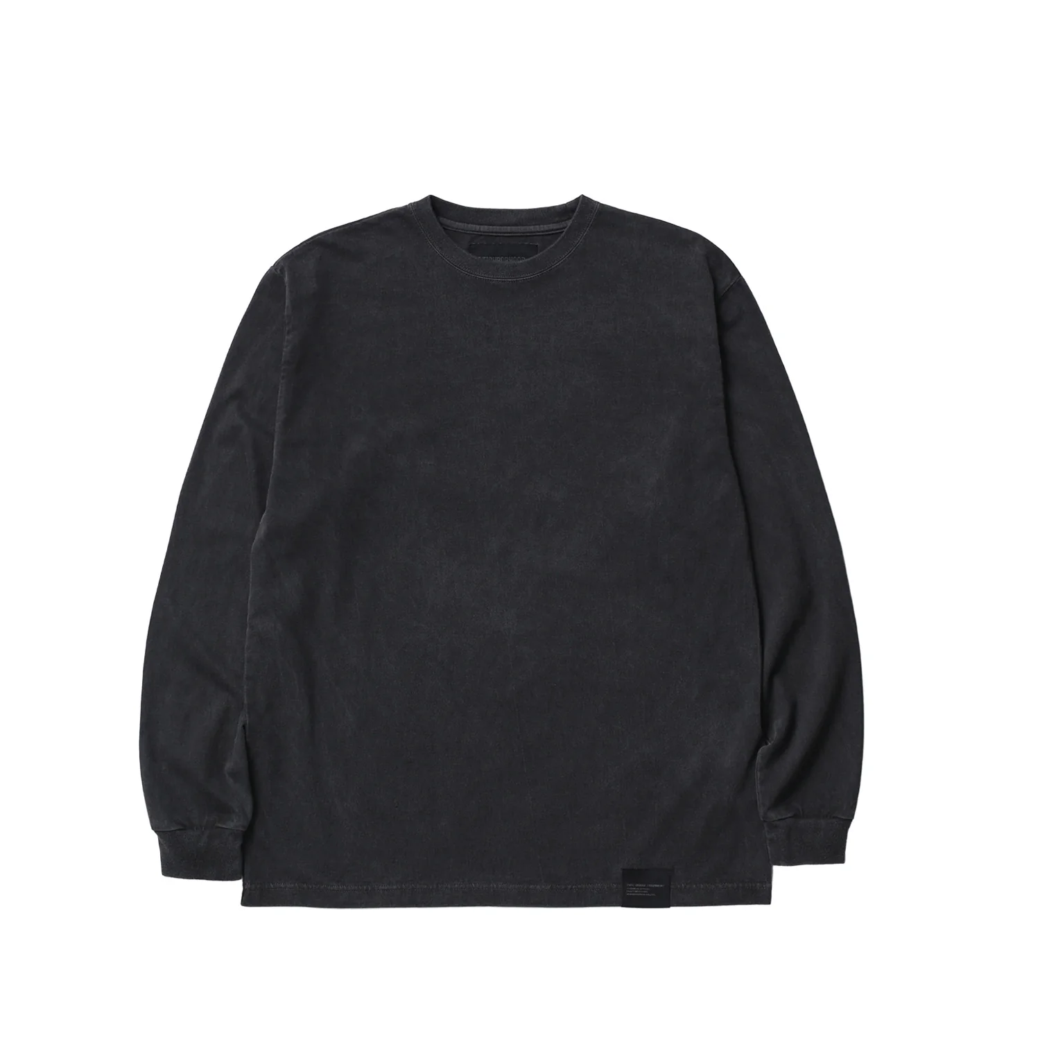 Neighborhood PIGMENT DYED CREWNECK LS, Black