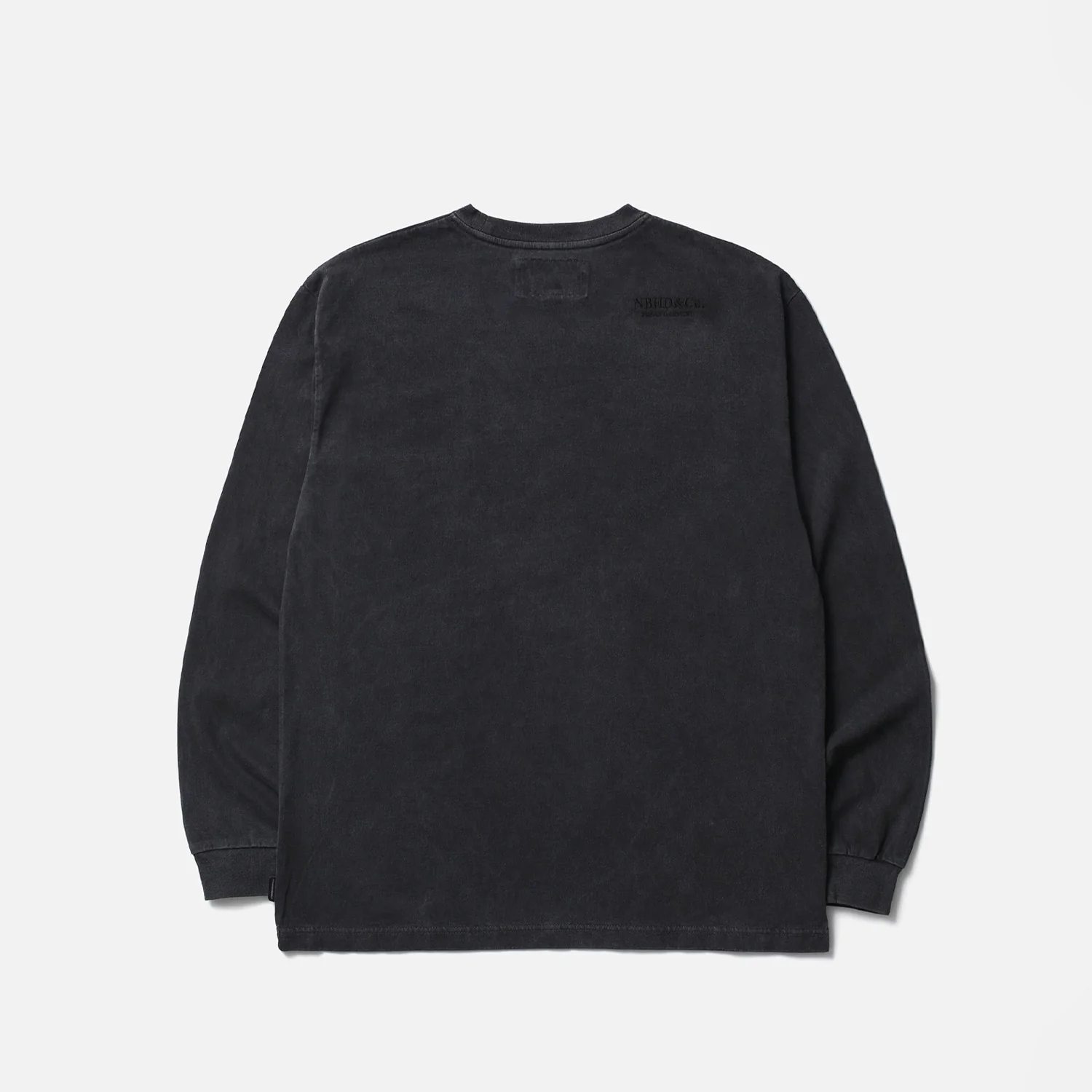 Neighborhood PIGMENT DYED CREWNECK LS, Black - Image 2
