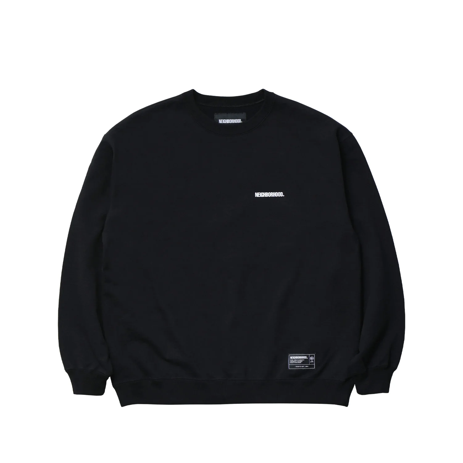 Neighborhood STAPLE SWEAT SHIRT LS, Black