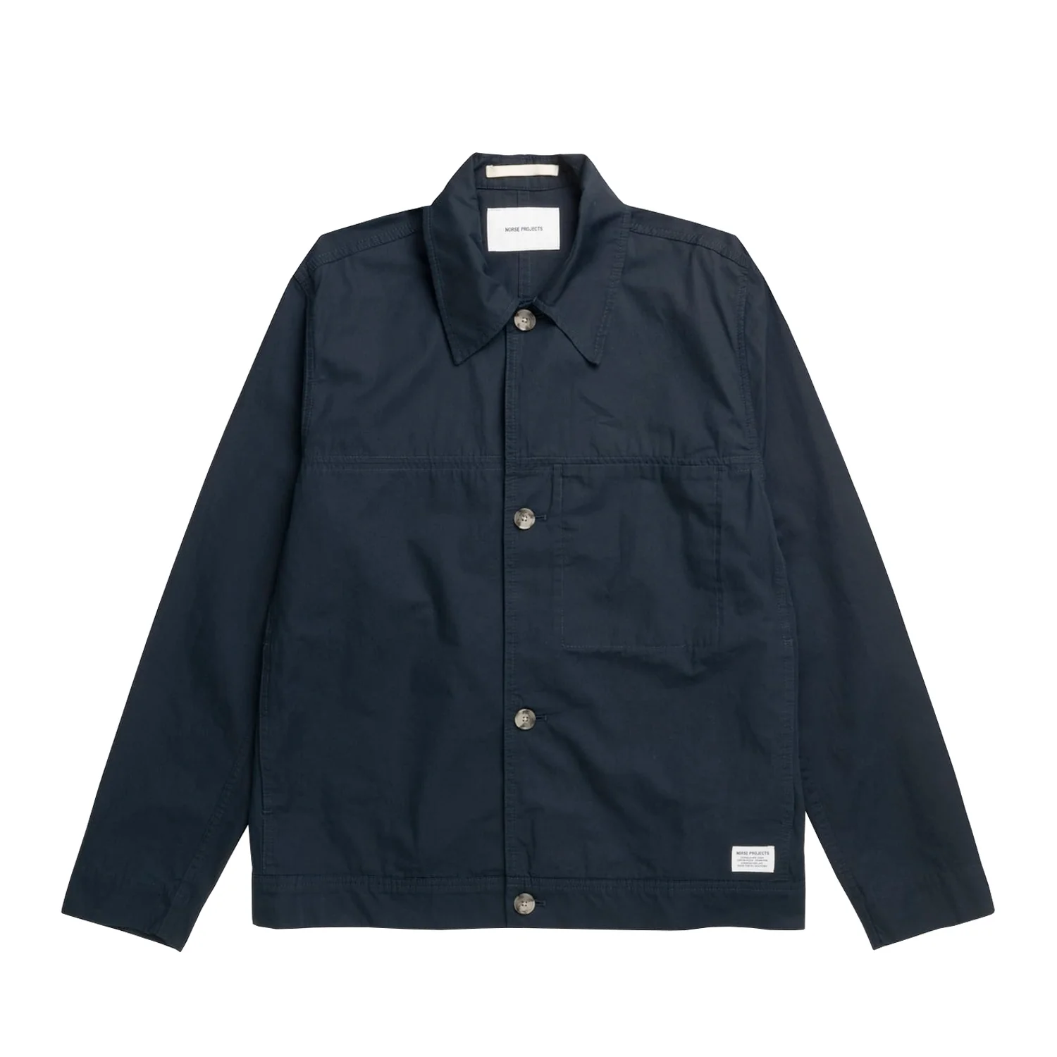 Norse Projects ARRESKOV COMPACT COTTON OVERSHIRT, Dark Navy