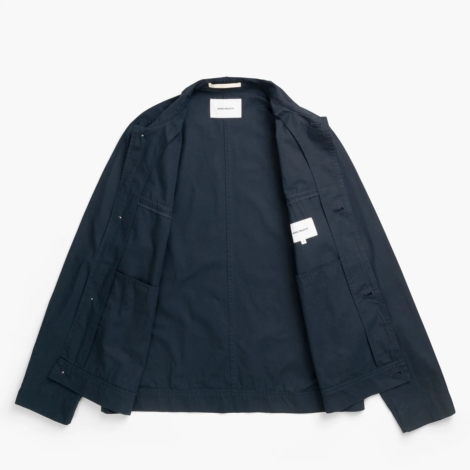 Norse Projects ARRESKOV COMPACT COTTON OVERSHIRT, Dark Navy - Image 2