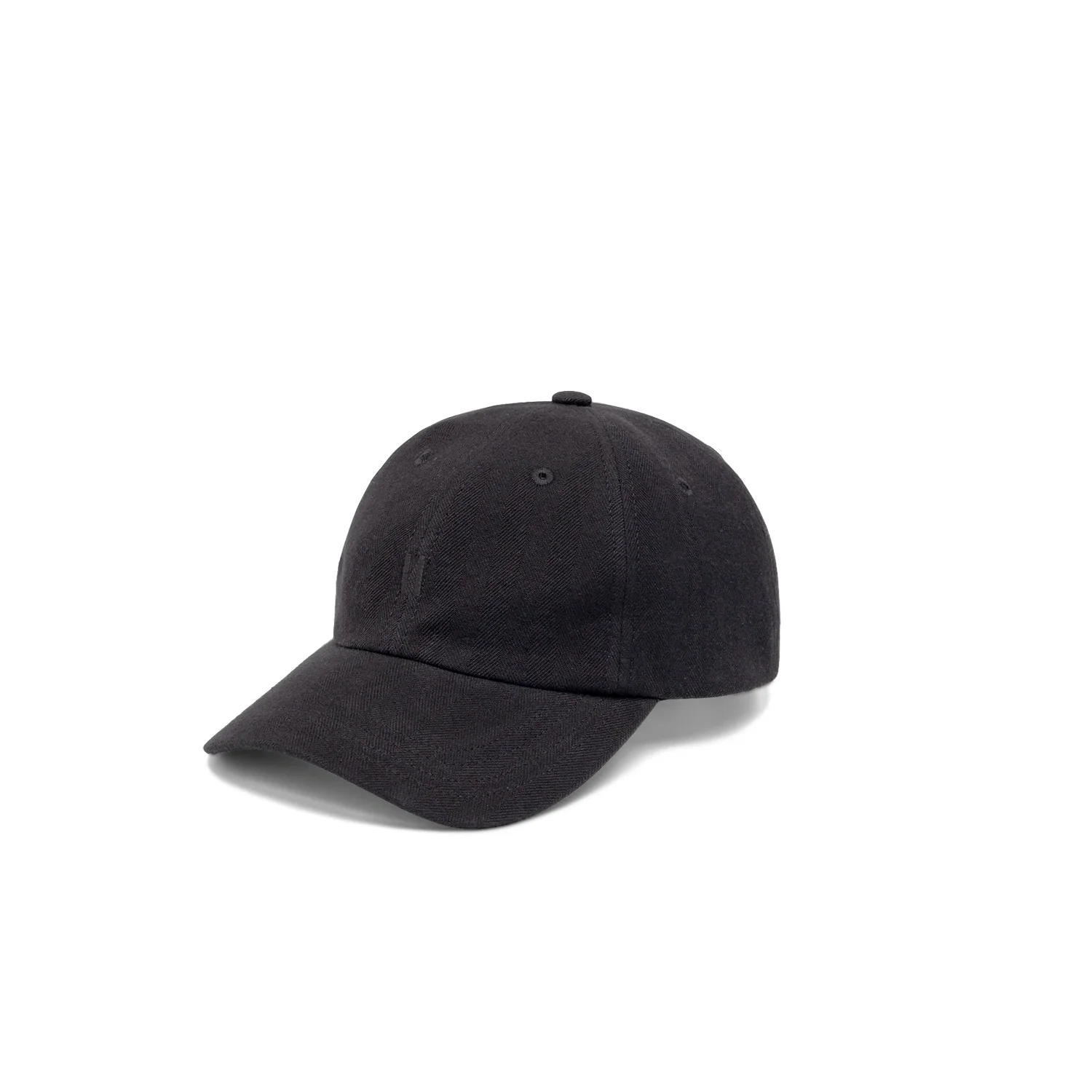 Norse Projects COTTON WOOL 6-PANEL CAP, Black