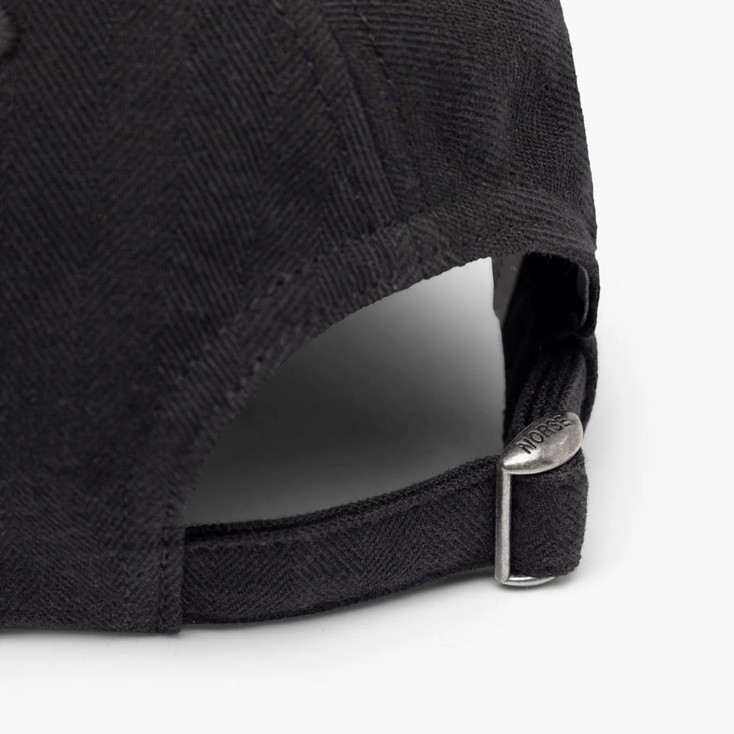 Norse Projects COTTON WOOL 6-PANEL CAP, Black - Image 2