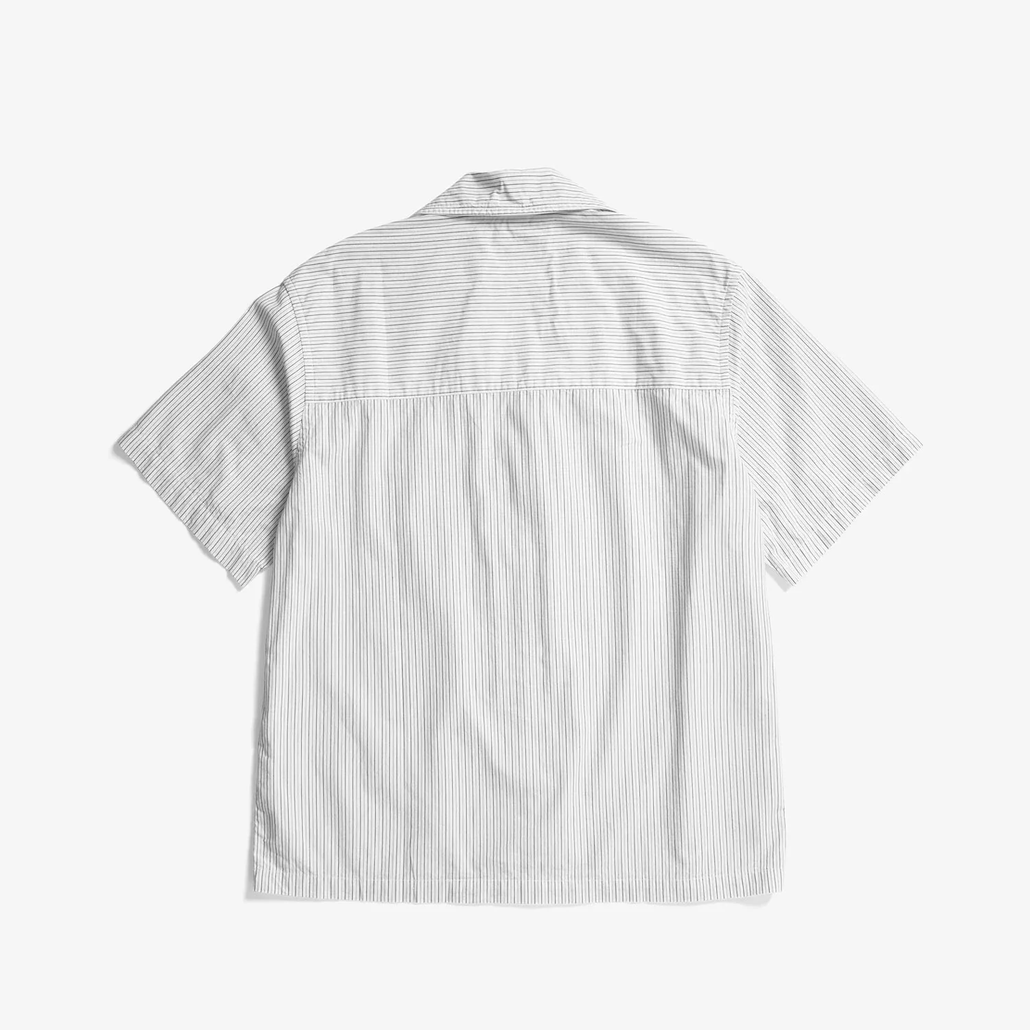 Norse Projects MADS POPLIN STRIPE S/S, Ecru - Image 2