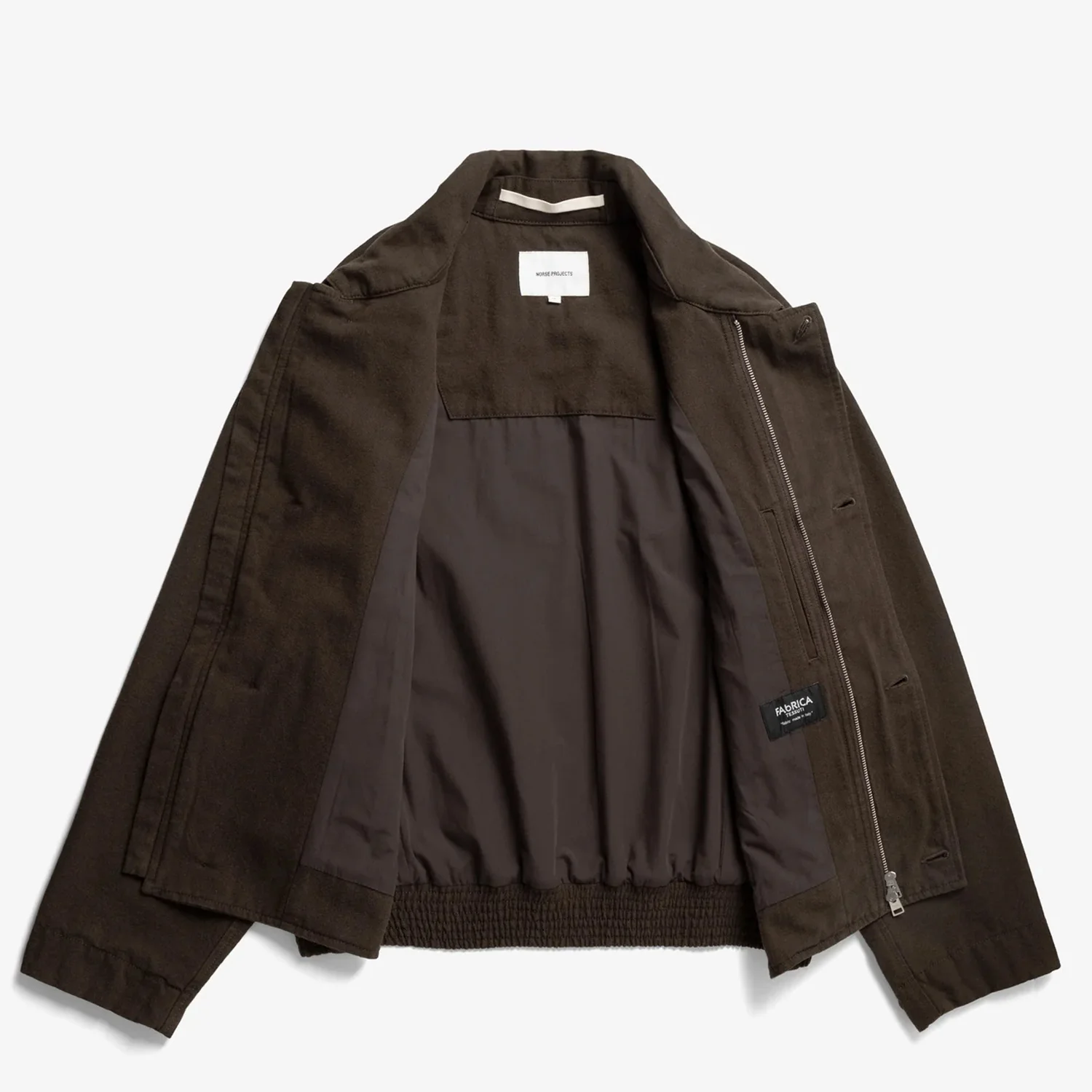 Norse Projects VANDEL HERRINGBONE FLIGHT JACKET, Delicioso Brown - Image 2