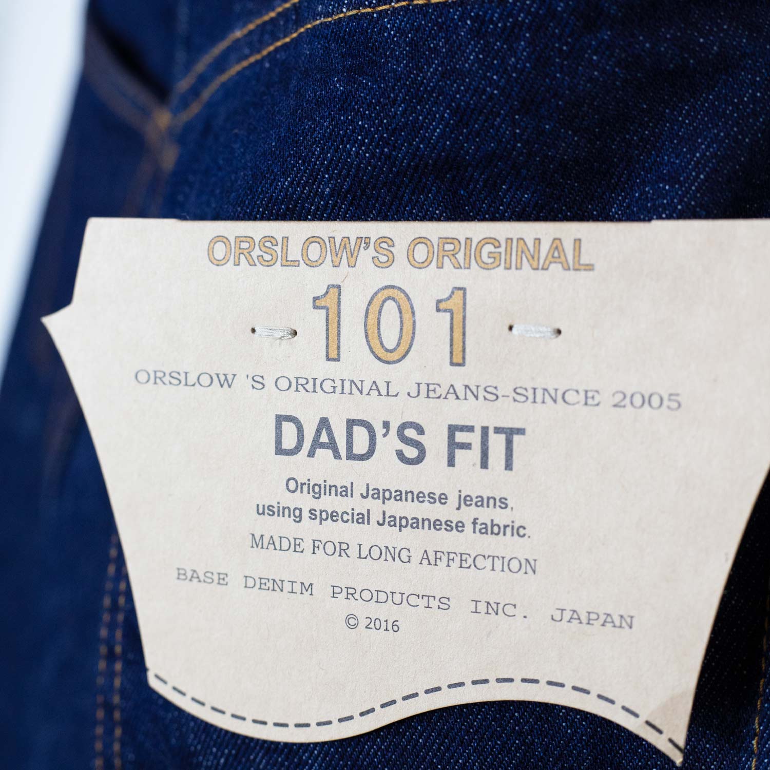 orSlow 101 DAD'S FIT DENIM PANTS, One Wash - Image 3