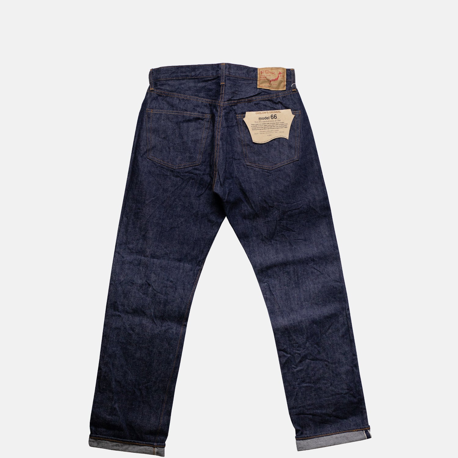 orSlow 1966''S STANDARD DENIM JEANS, Denim One Wash - Image 2