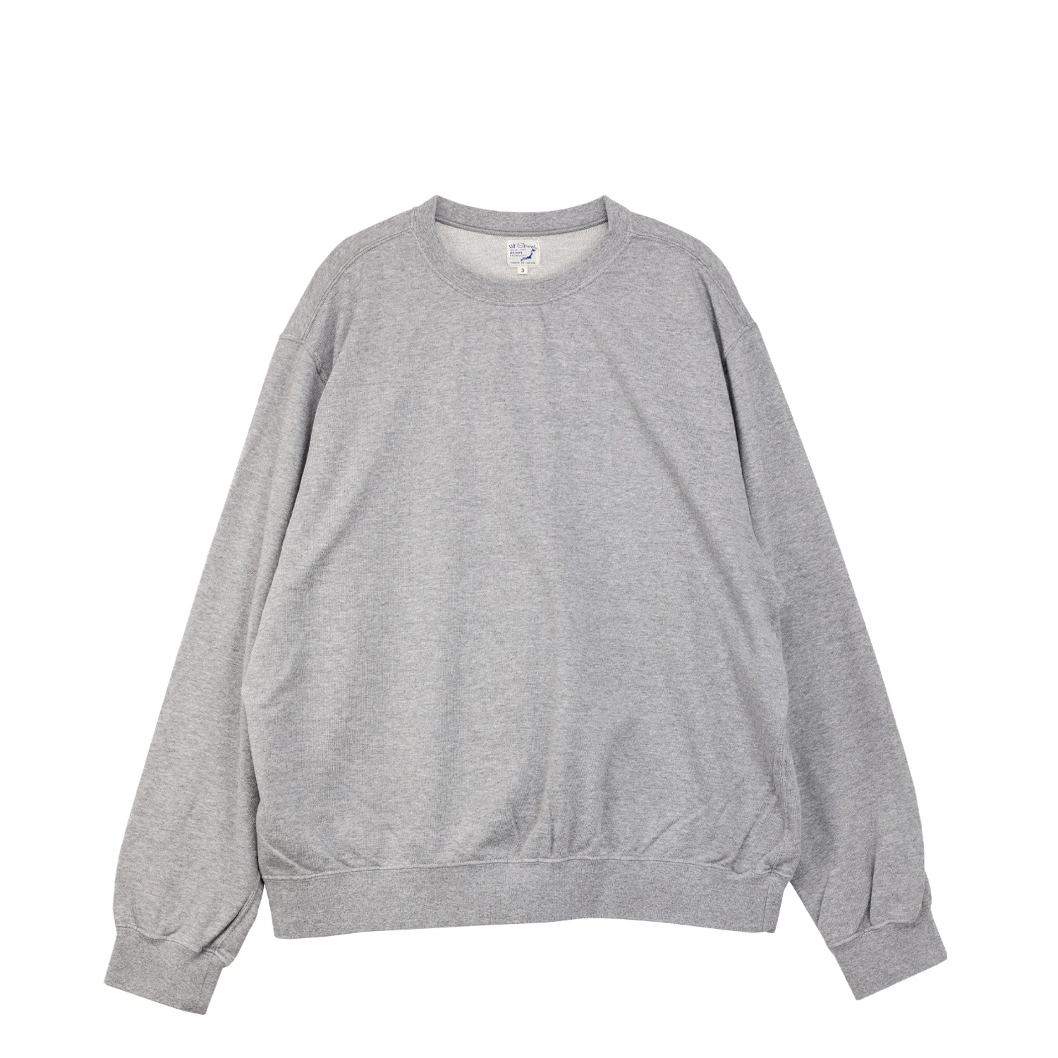 orSlow LIGHT WEIGHT FRENCH TERRY CREWNECK SWEATSHIRT, Heather Grey