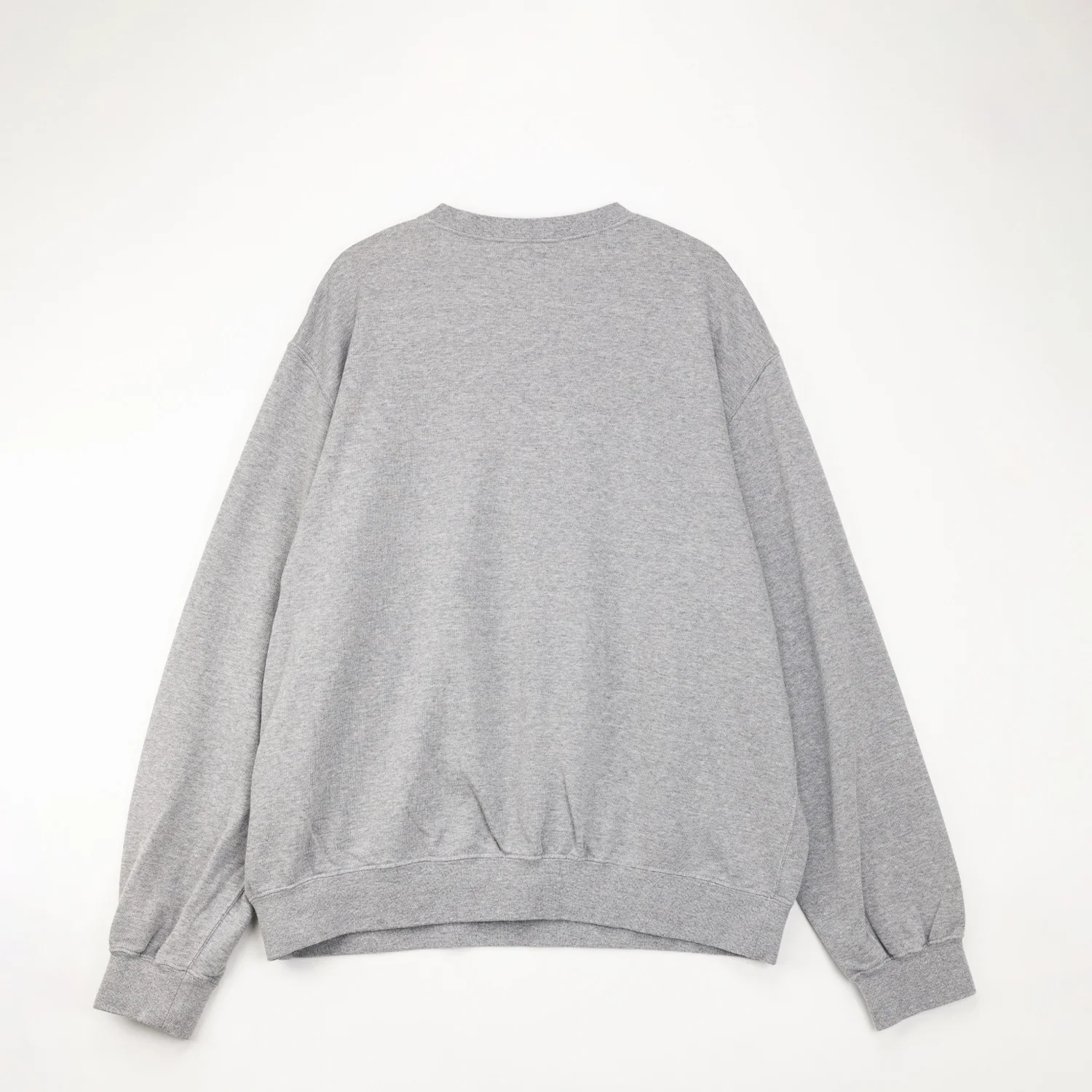 orSlow LIGHT WEIGHT FRENCH TERRY CREWNECK SWEATSHIRT, Heather Grey - Image 2