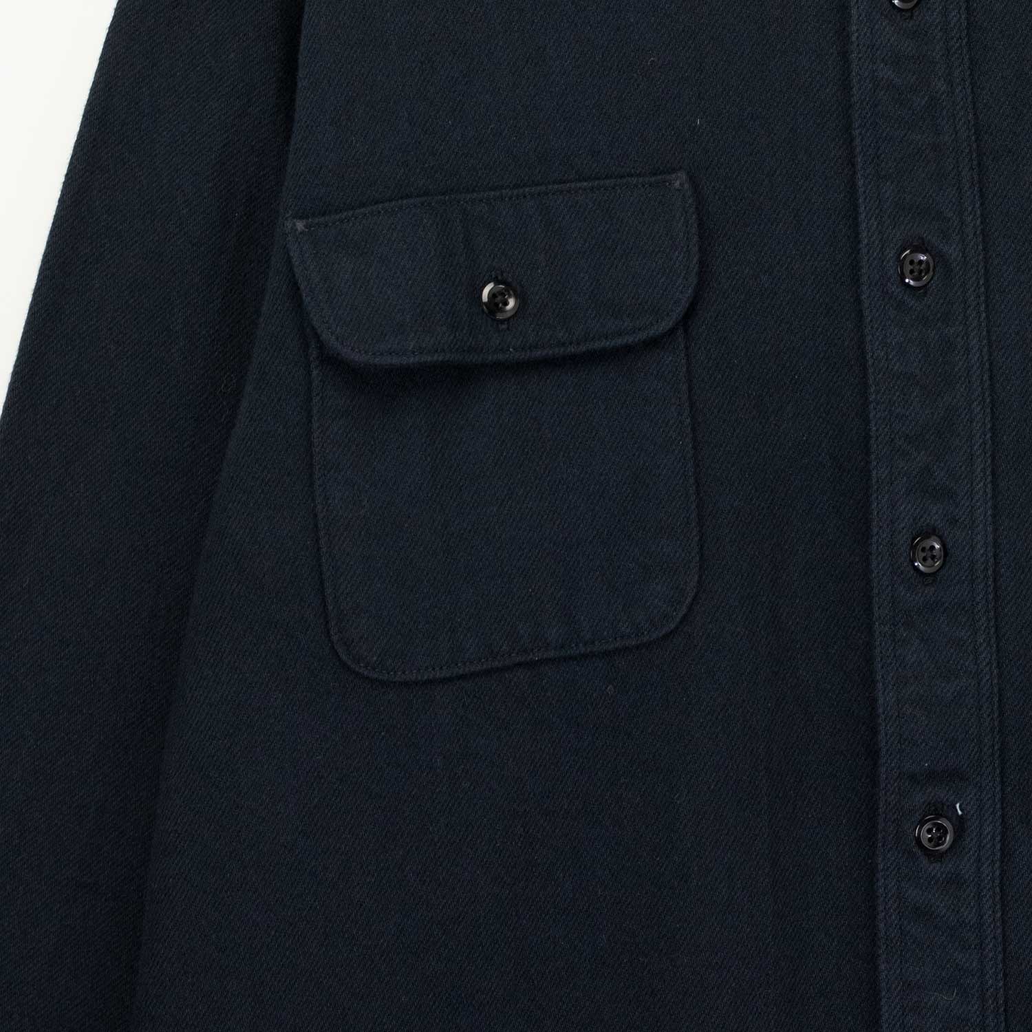 orSlow RELAX FIT FLANNEL SHIRT, Navy - Image 3