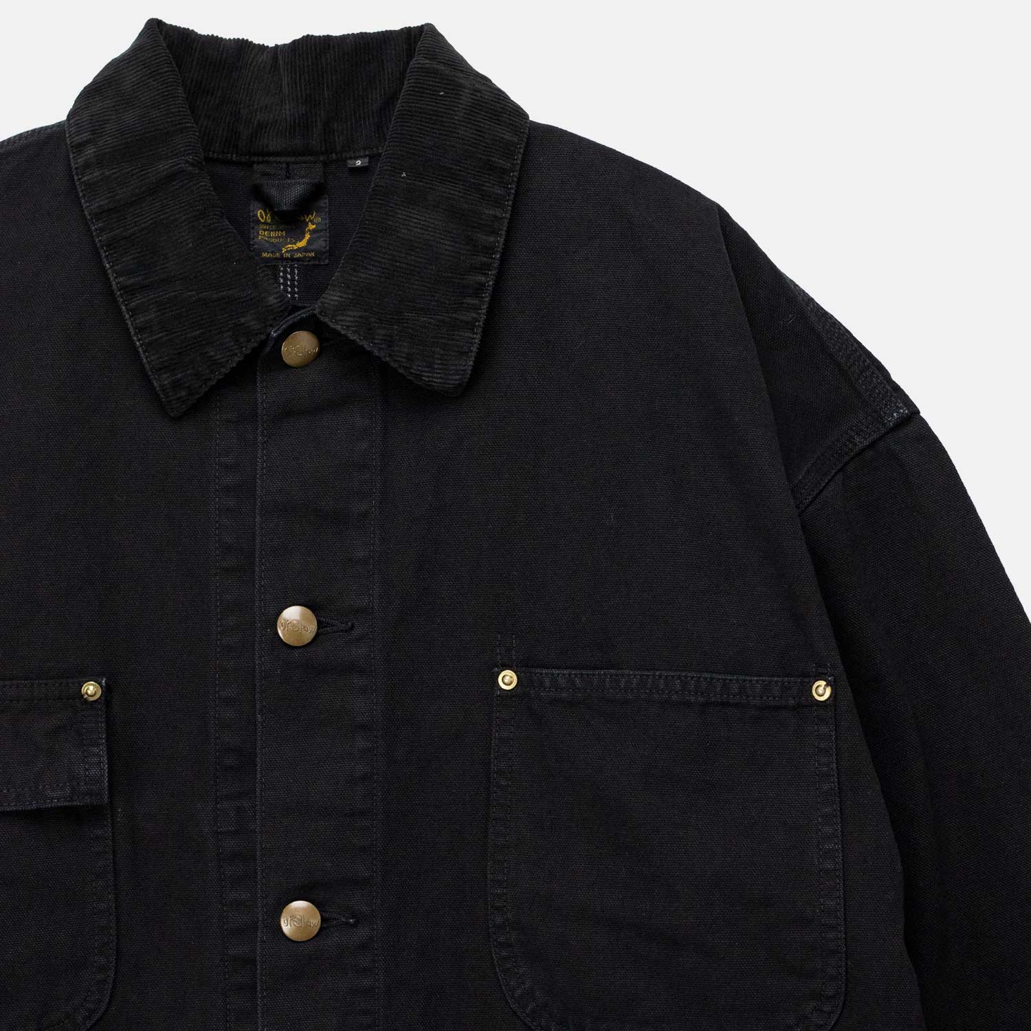 orSlow RELAX FIT OXFORD COVERALL, Black - Image 3