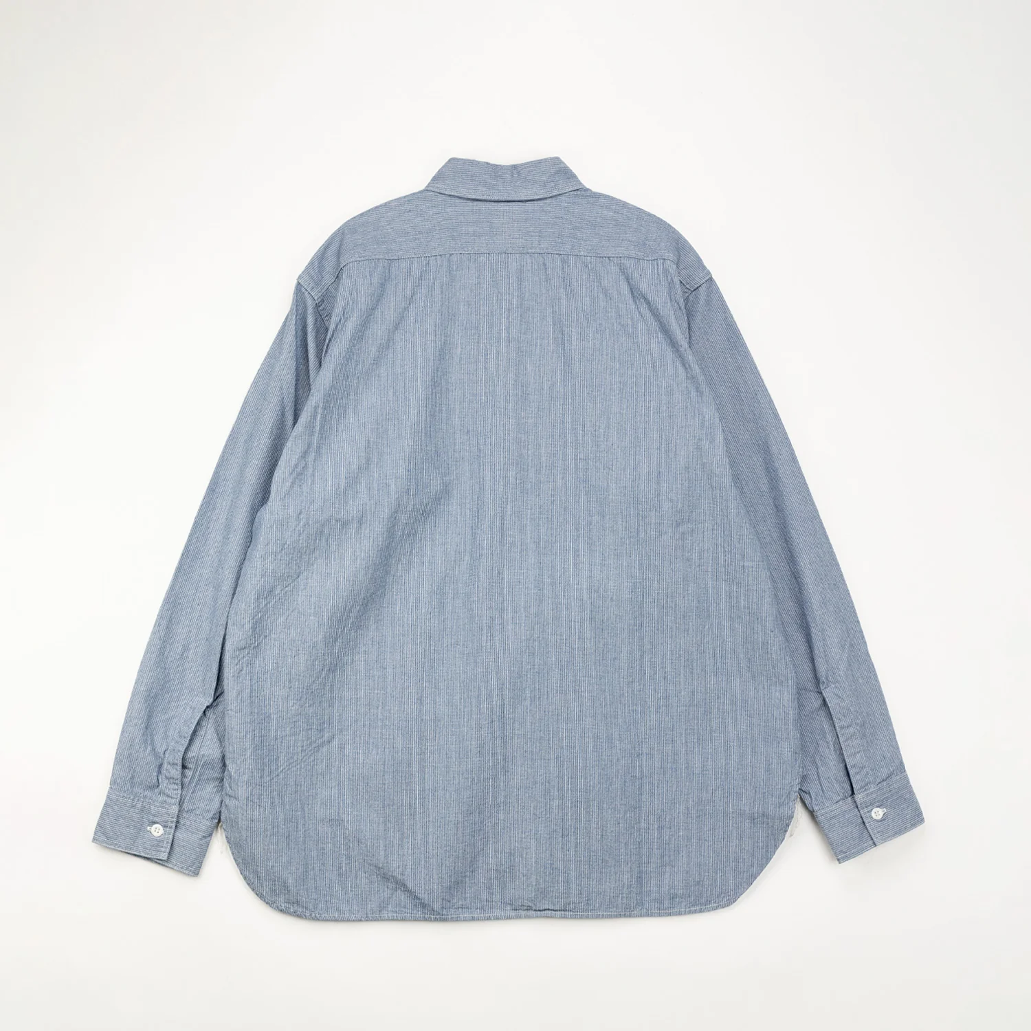 orSlow RELAX FIT STR CHAMBRAY WORK SHIRT, Blue Hickory Stripe - Image 2