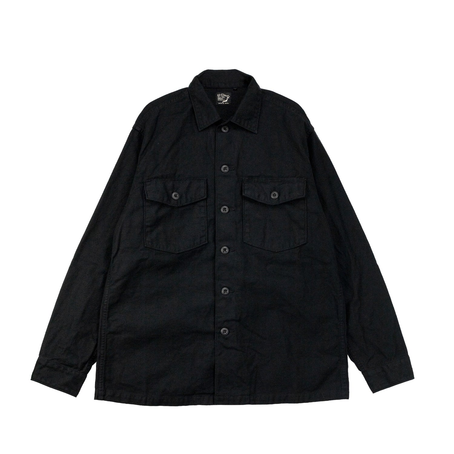 orSlow U.S ARMY FATIGUE SHIRT, Black