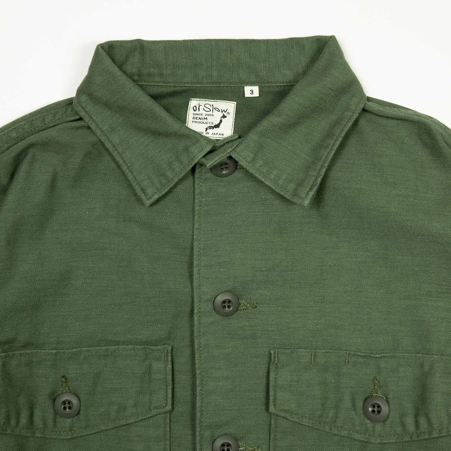 orSlow U.S ARMY FATIGUE SHIRT, Green - Image 2
