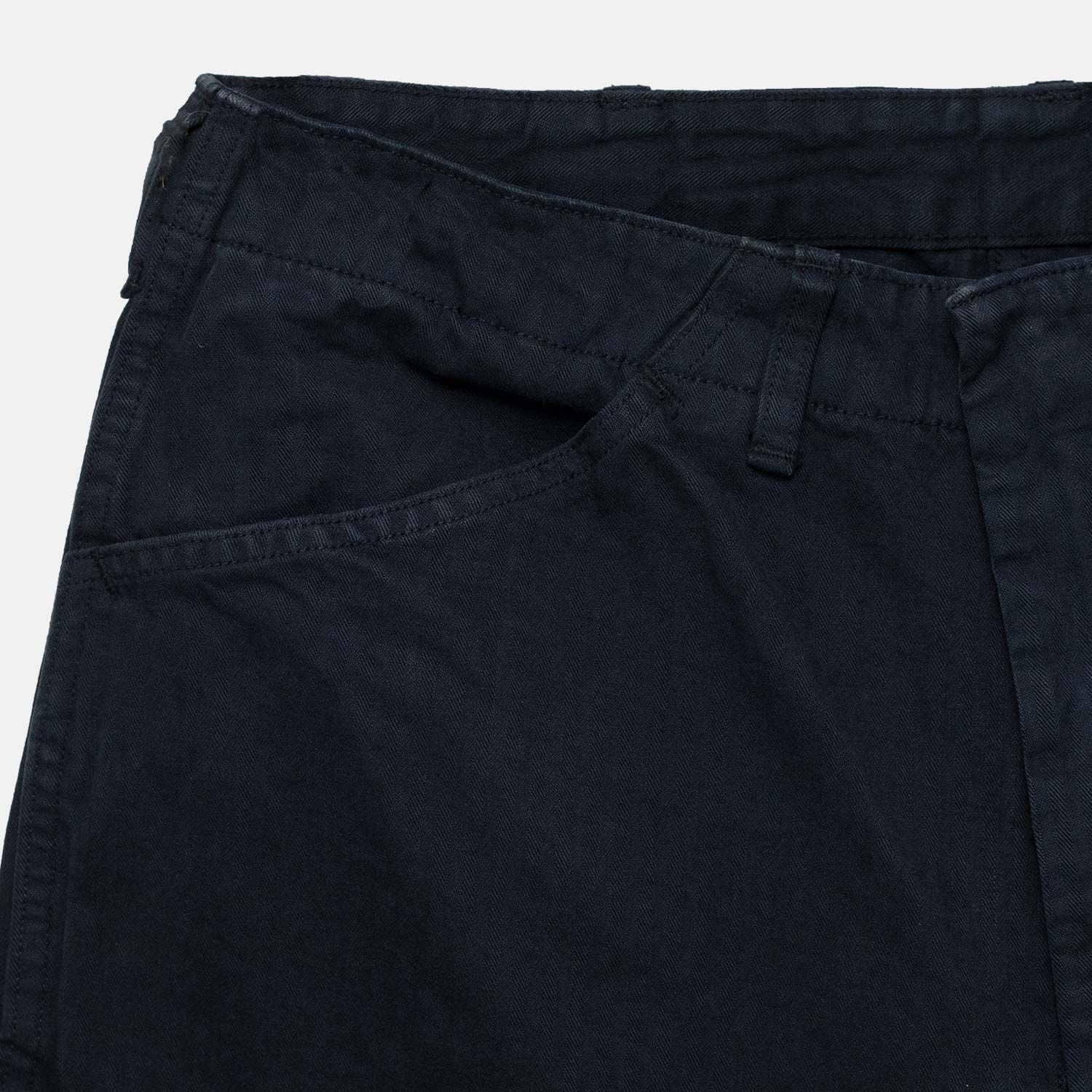 orSlow USMC HERRINGBONE WIDE FIT UTILITY TROUSERS, Black - Image 3