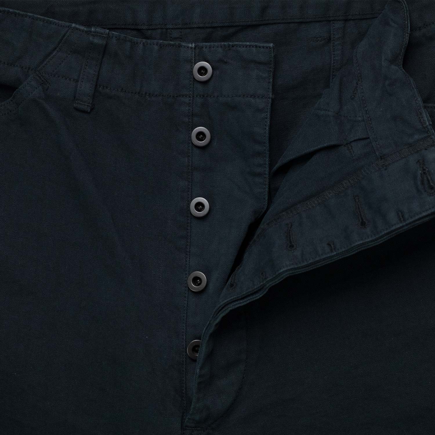 orSlow USMC HERRINGBONE WIDE FIT UTILITY TROUSERS, Black - Image 4