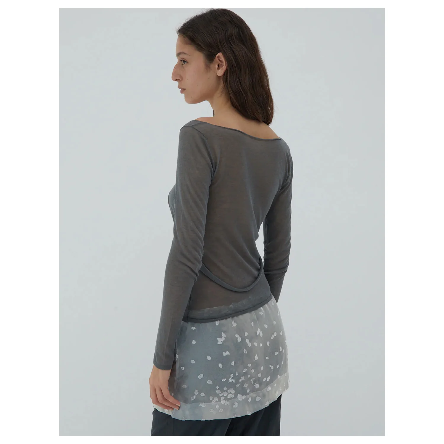 Paloma Wool CLYO LONG-SLEEVE TOP, Grey - Image 3