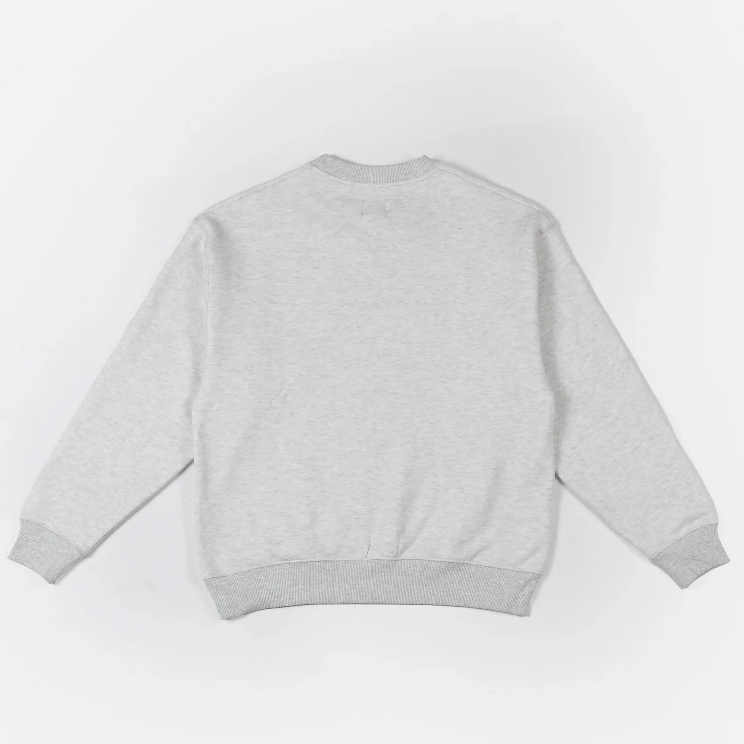 Patta ARC LOGO CREWNECK SWEATER , Light Grey Melange - Image 2