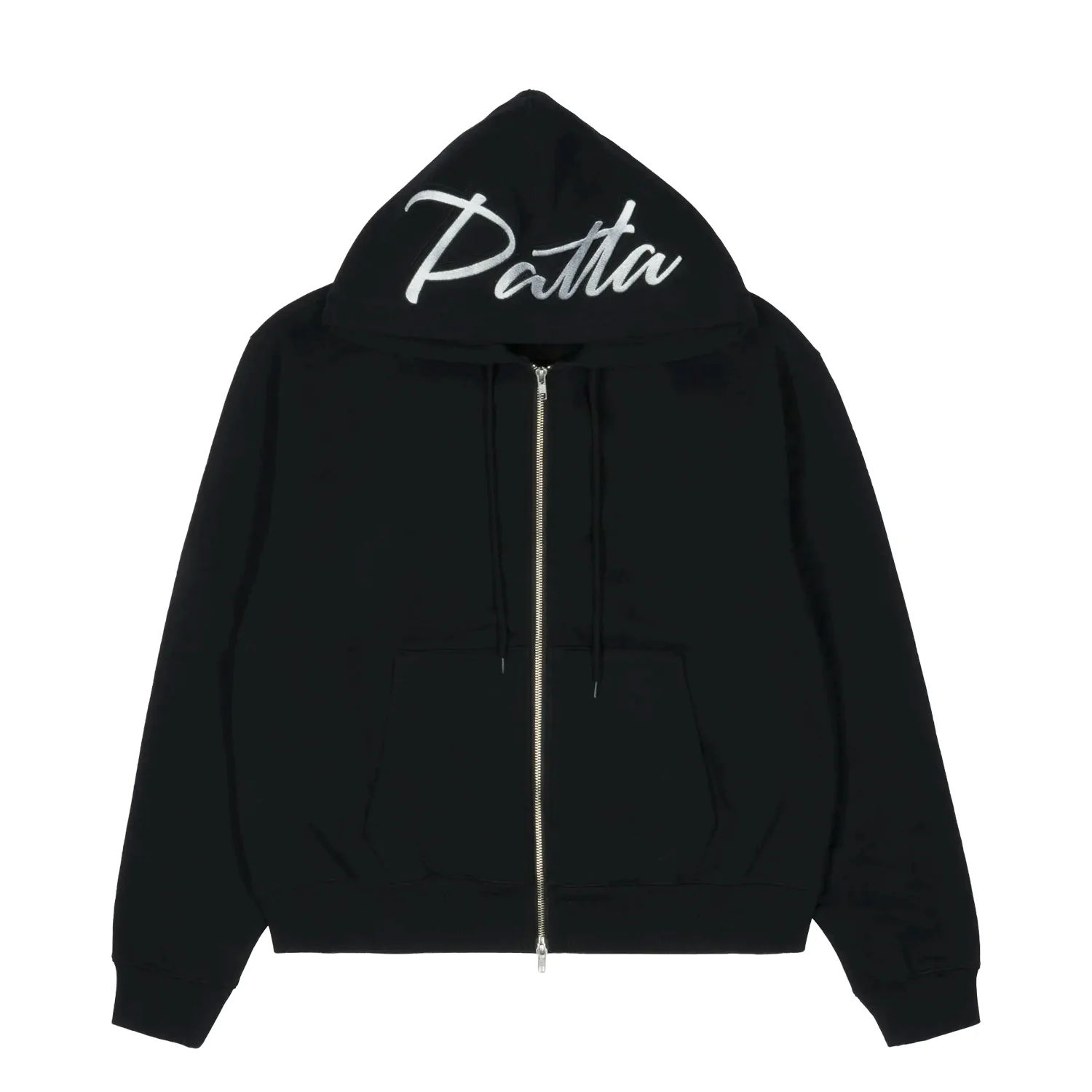 Patta EMBRO CLASSIC ZIP UP HOODED SWEATSHIRT, Black