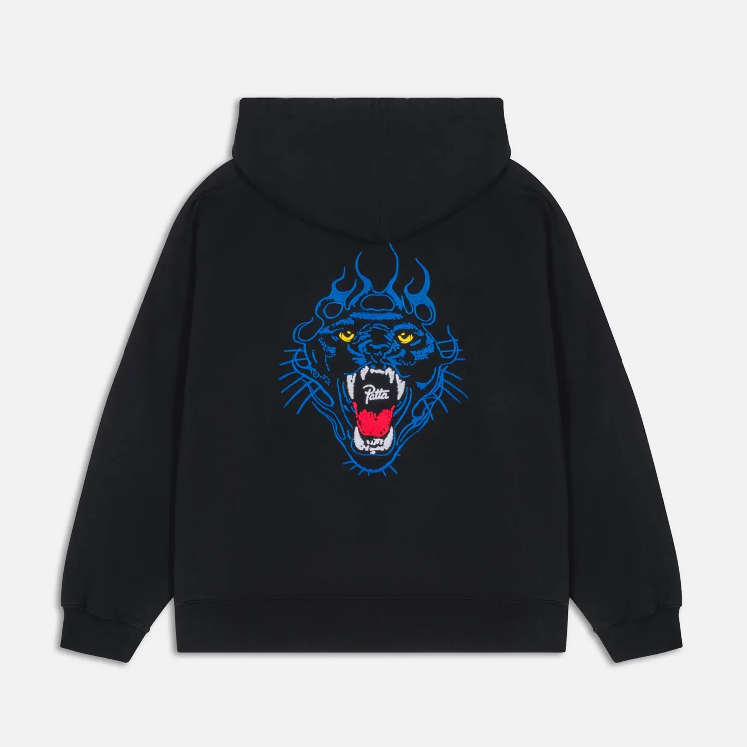 Patta EMBROIDERED FIRE PANTHER HOODED SWEATSHIRT, Black - Image 2