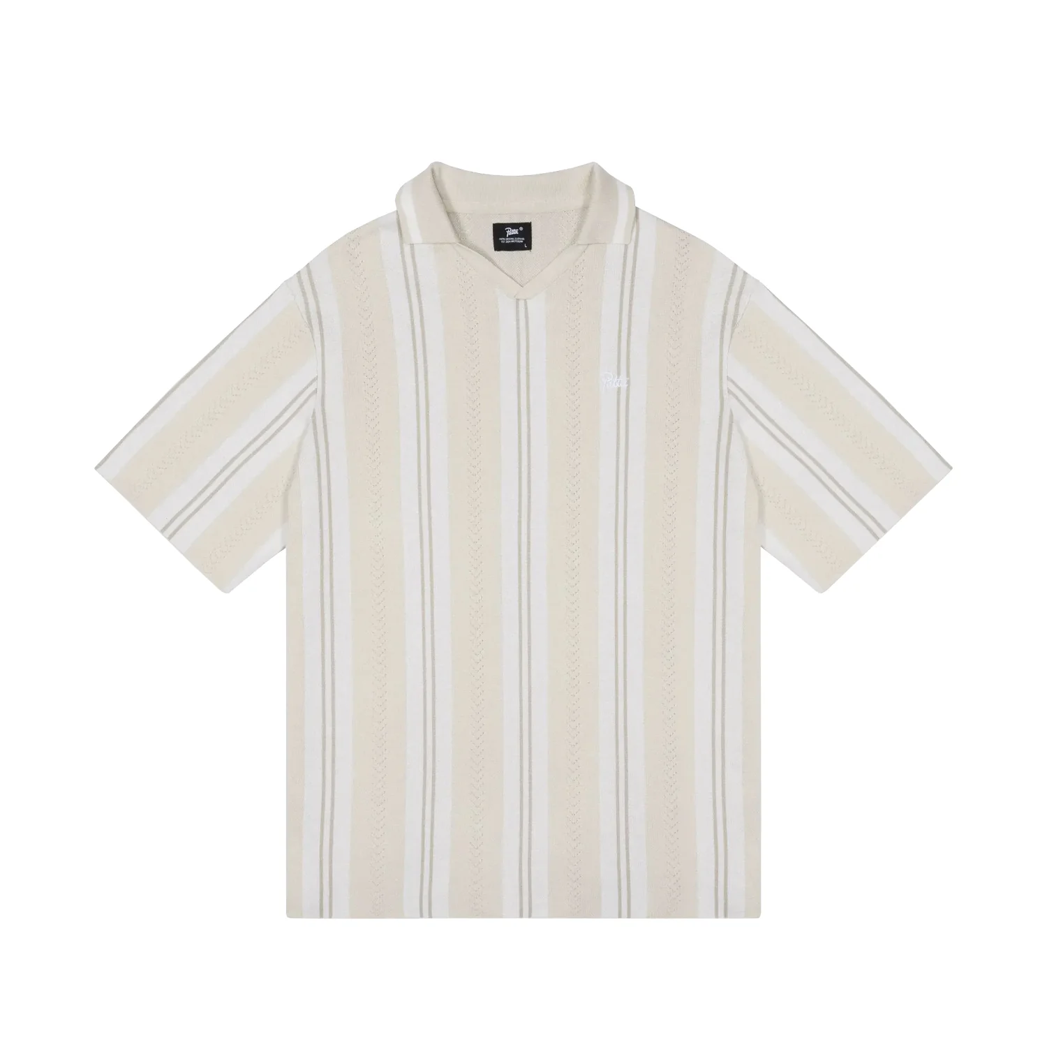 Patta KNITTED FOOTBALL SHIRT, Oatmeal