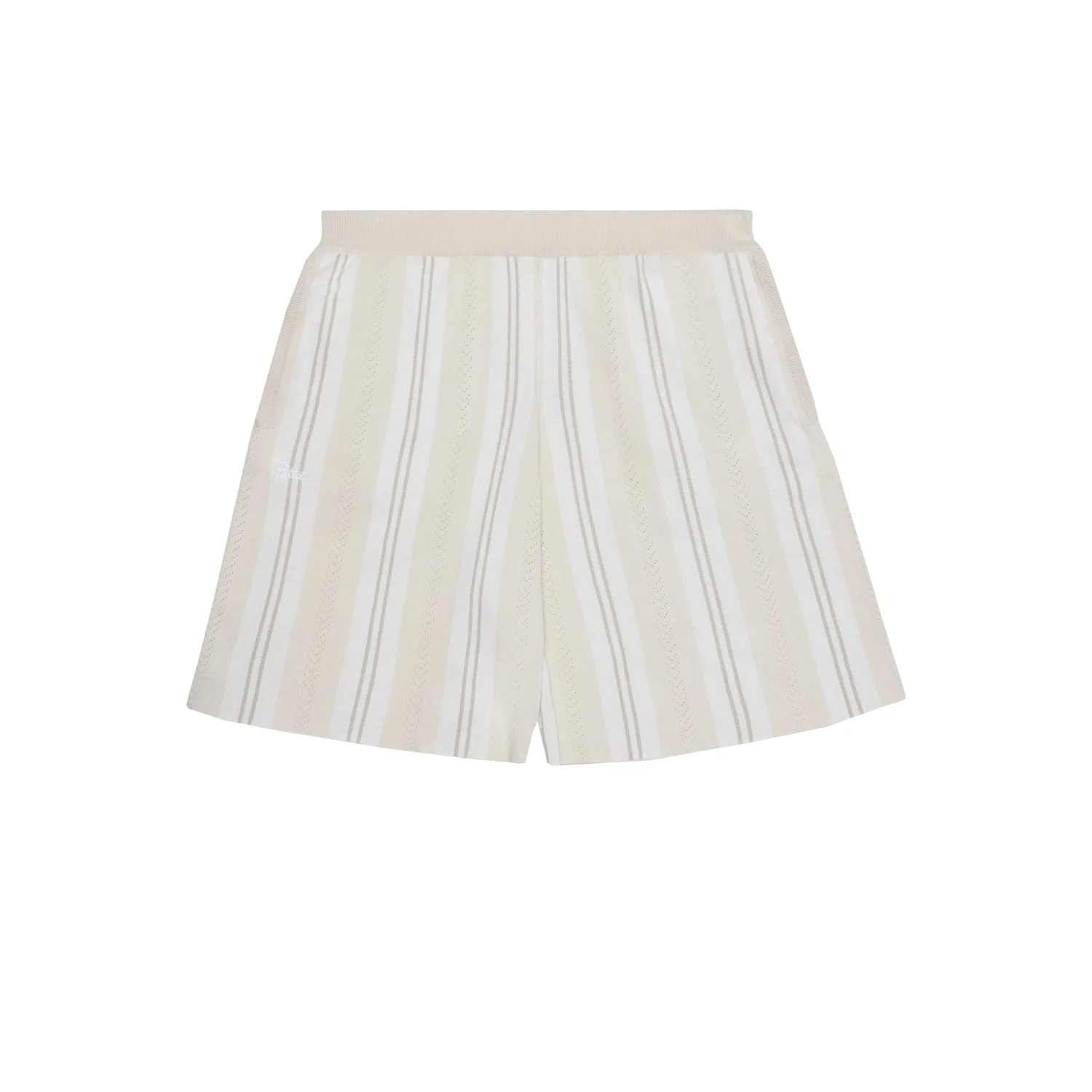 Patta KNITTED FOOTBALL SHORTS, Oatmeal
