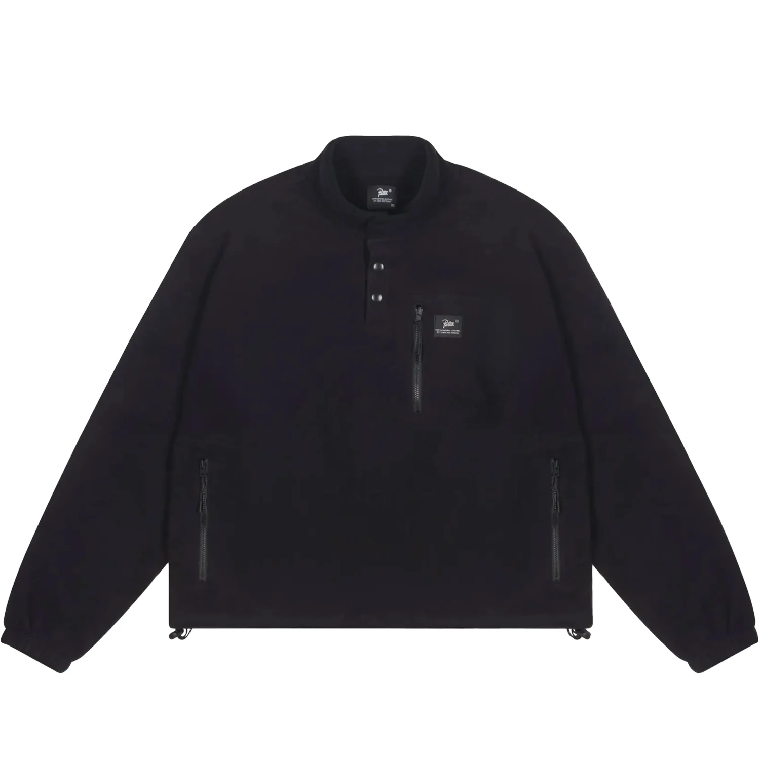 Patta SHERPA FLEECE OVERHEAD SWEATER, Black