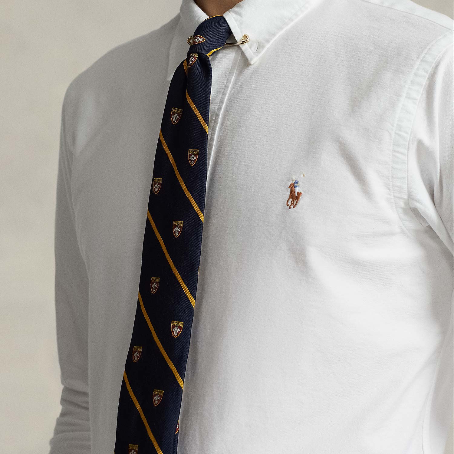 POLO Ralph Lauren CUSTOM FIT OXFORD SHIRT, White - Image 3