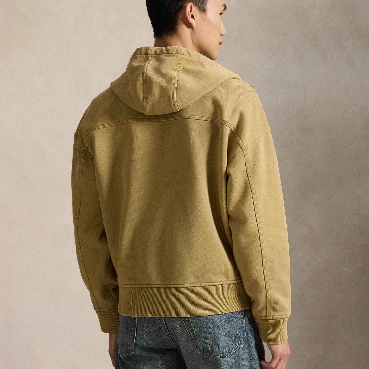 Polo Ralph Lauren FULL ZIP SWEATSHIRT, Khaki - Image 4