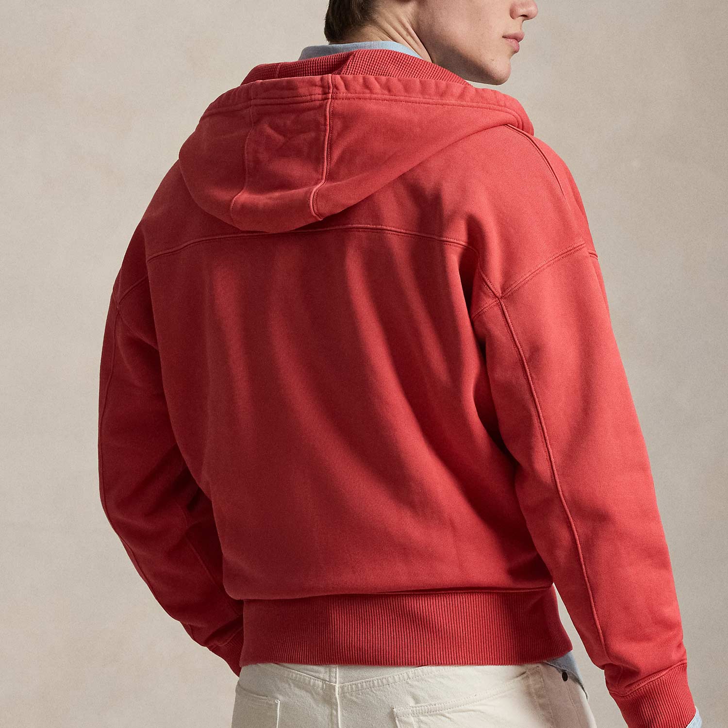 Polo Ralph Lauren FULL ZIP SWEATSHIRT, Red - Image 3