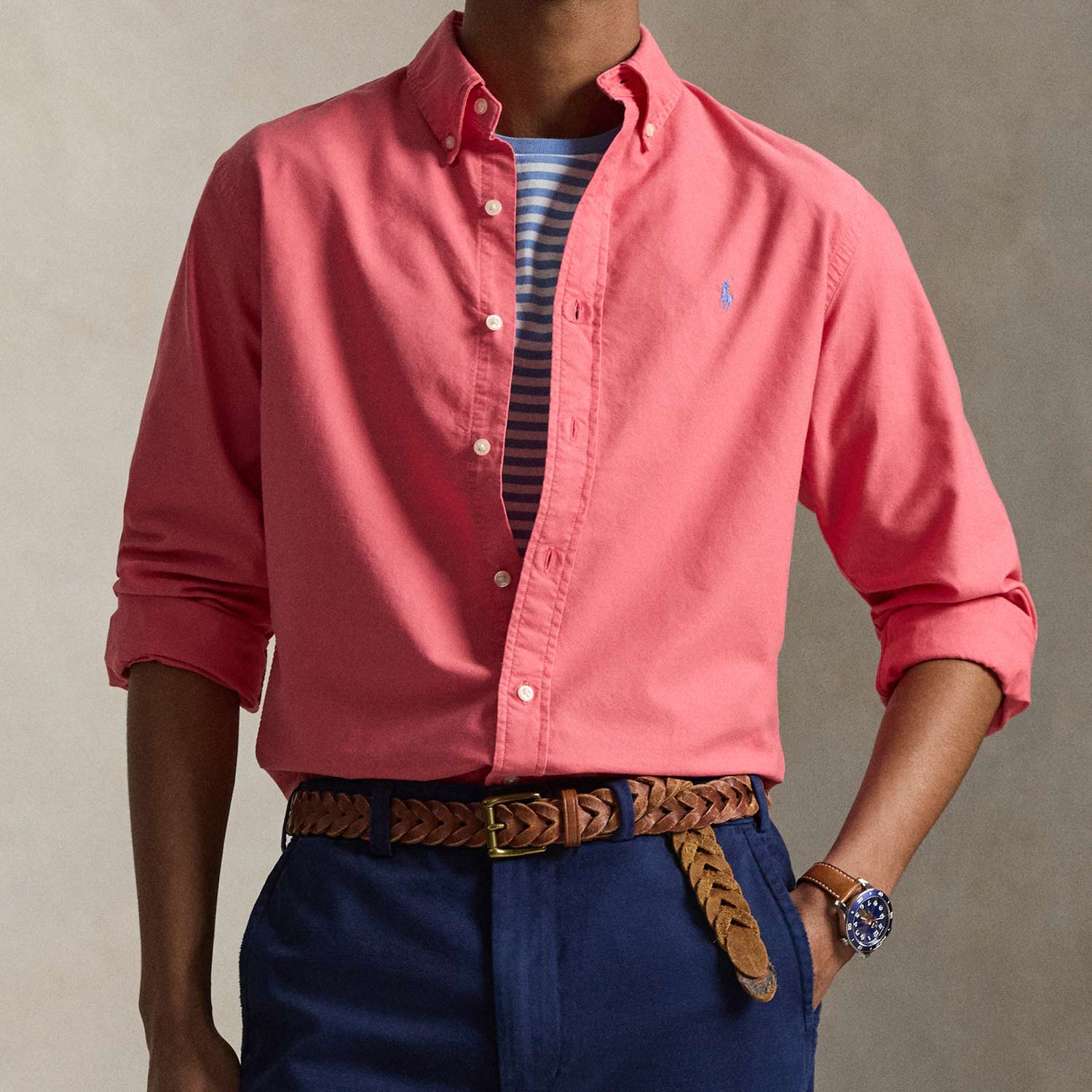 Polo Ralph Lauren LONGSLEEVE SPORT SHIRT, Pale Red - Image 2