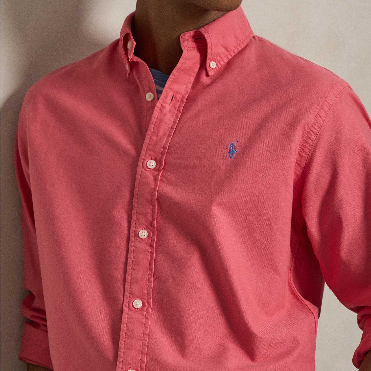 Polo Ralph Lauren LONGSLEEVE SPORT SHIRT, Pale Red - Image 3