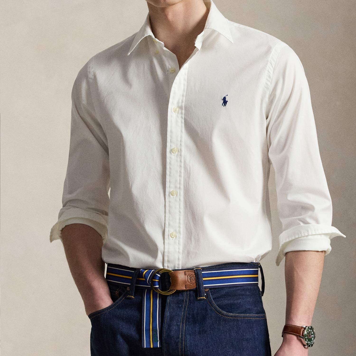 Polo Ralph Lauren LONGSLEEVE SPORT SHIRT, White - Image 2