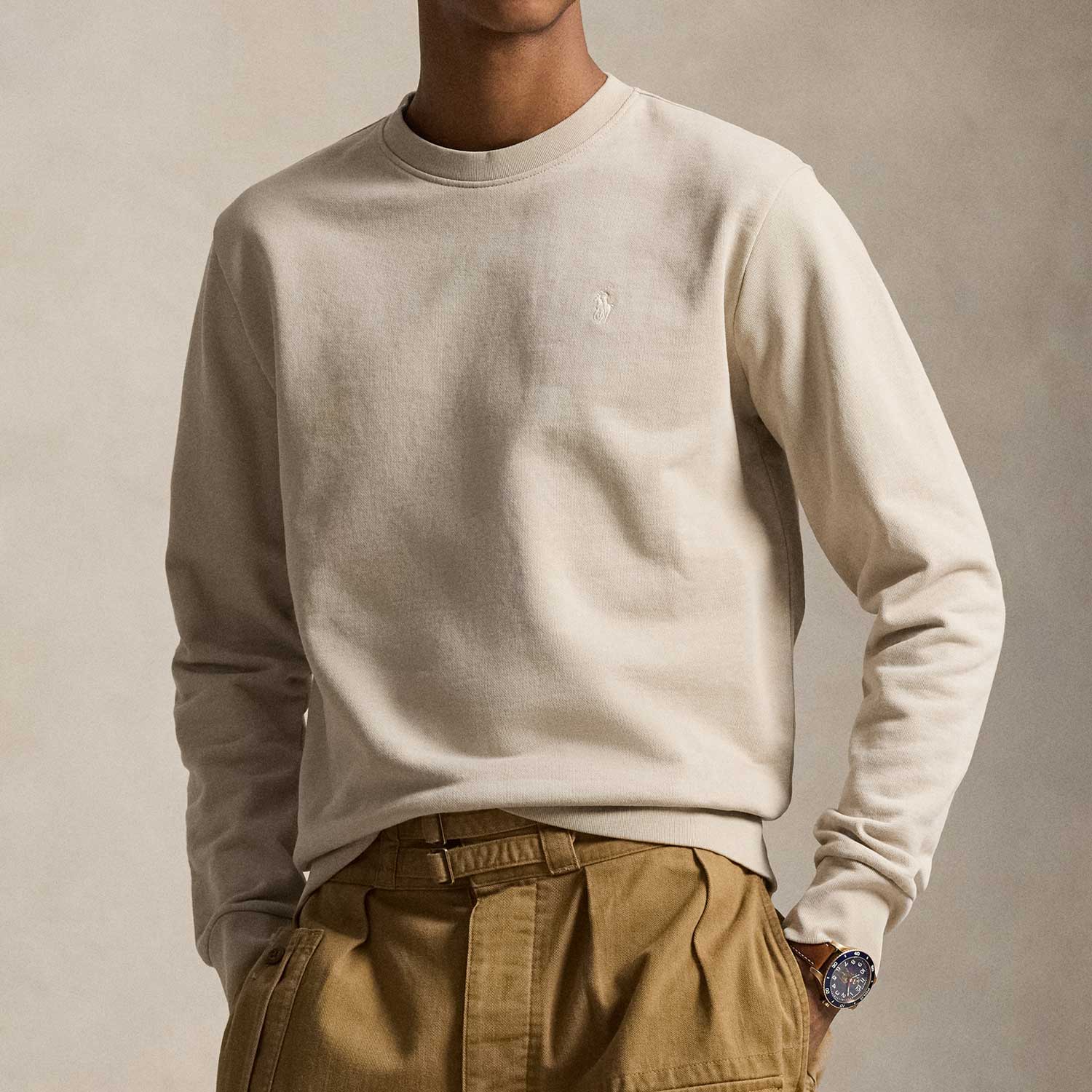 Polo Ralph Lauren LONGSLEEVE SWEATSHIRT, Stoneware Grey - Image 2