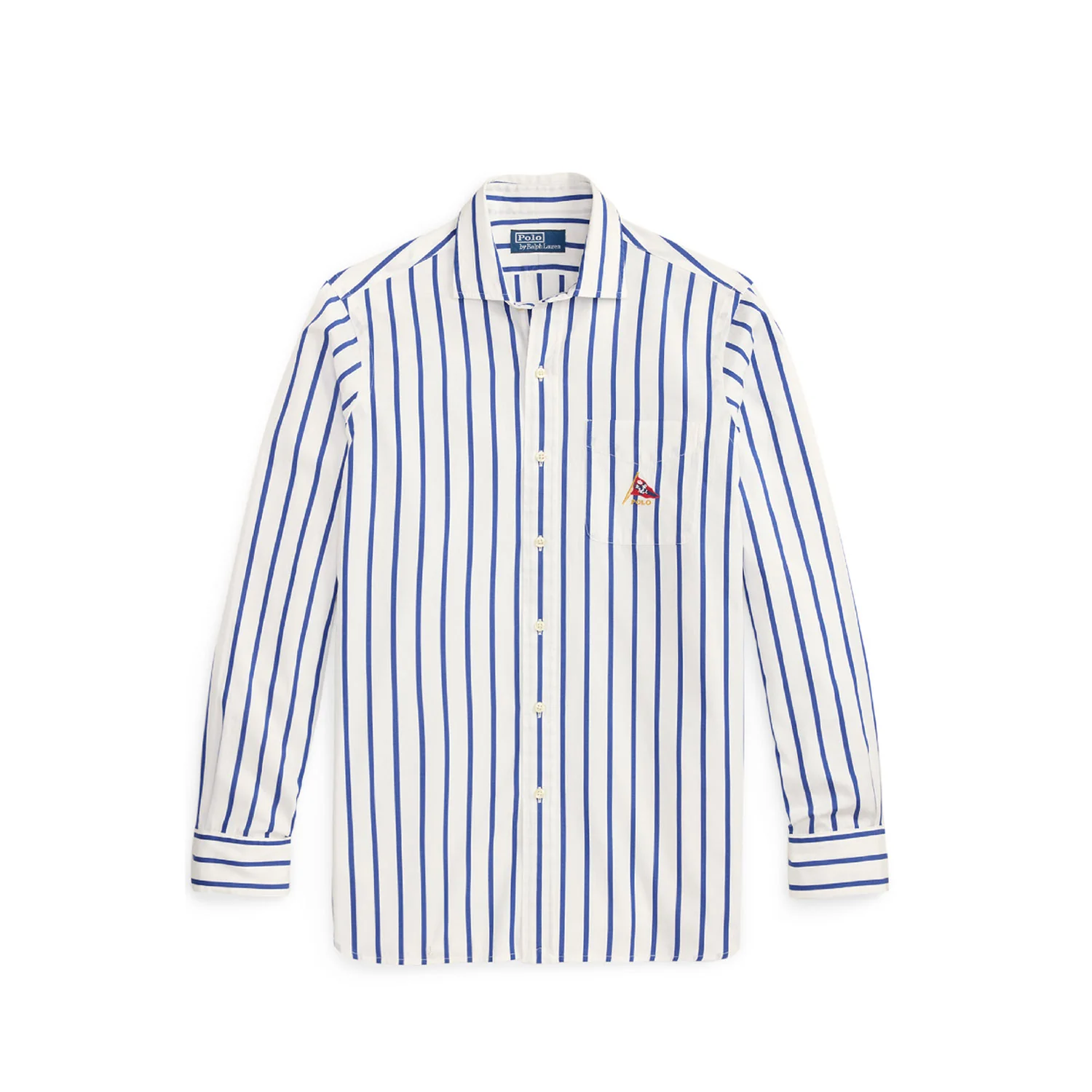 Polo Ralph Lauren OVERSIZED STRIPED SHIRT, White/Blue