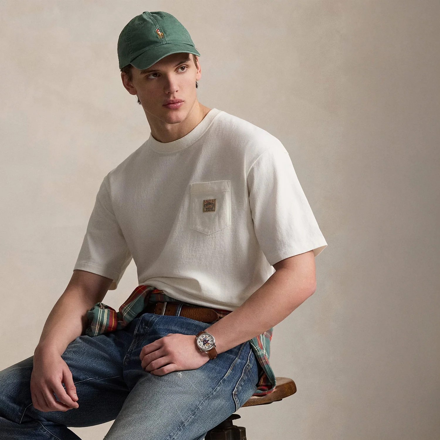 Polo Ralph Lauren RELAXED FIT HEAVYWEIGHT JERSEY T-SHIRT, White - Image 2