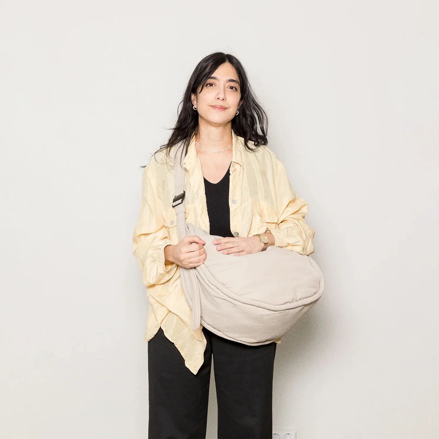 Sandqvist CURVE HALF MOON BAG, Beige - Image 3