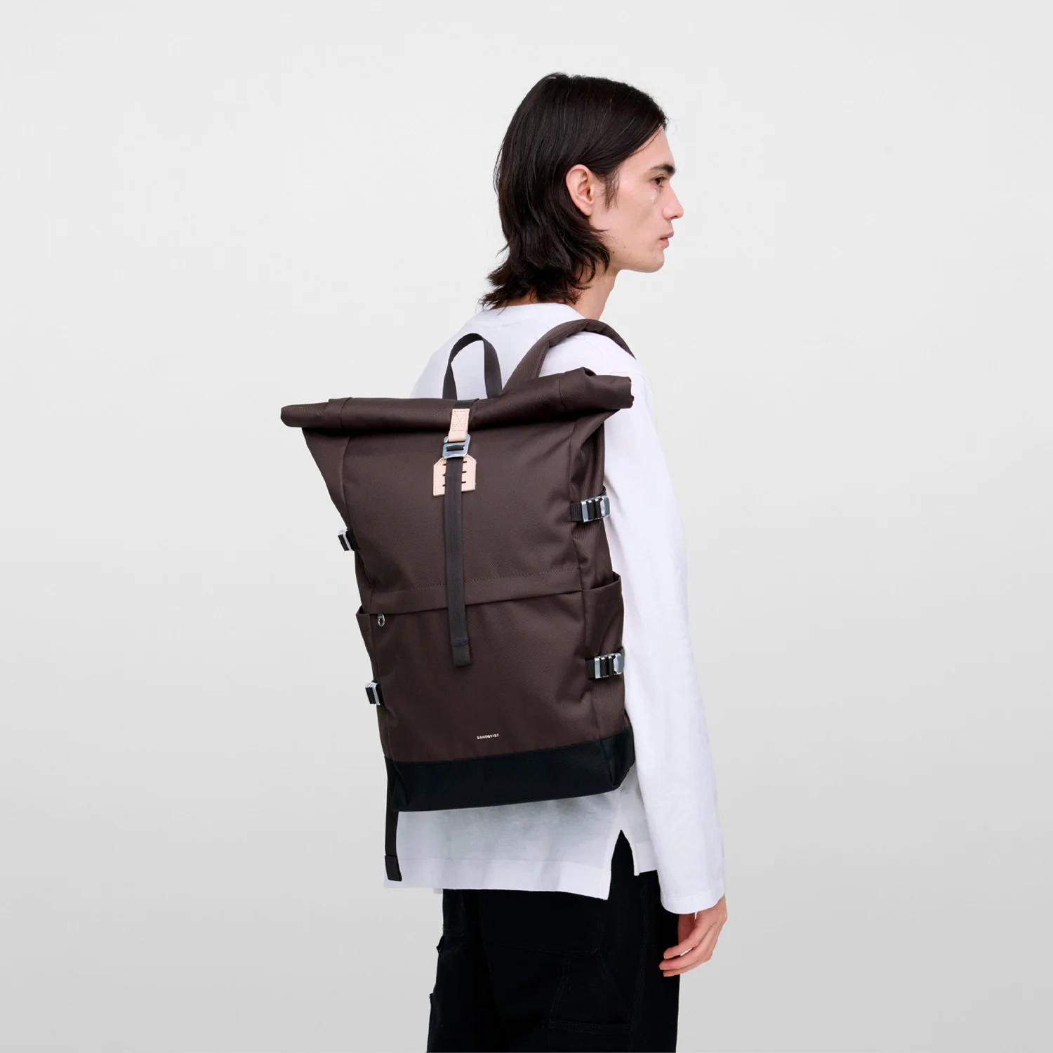 Sandqvist ICON ROLLTOP BACKPACK M, Brown - Image 3