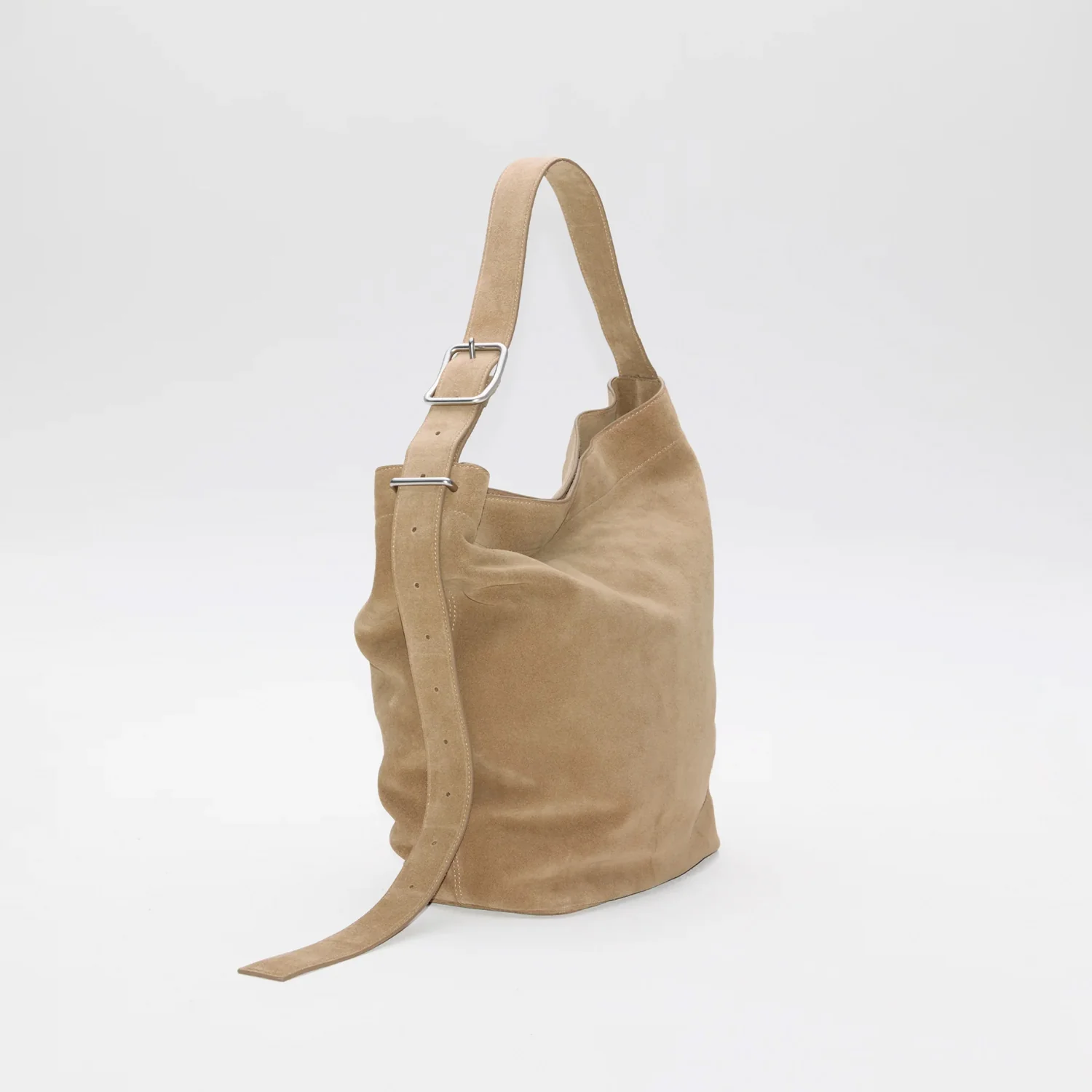 Sandqvist LEATHER SHOPPER BAG, Taupe - Image 2