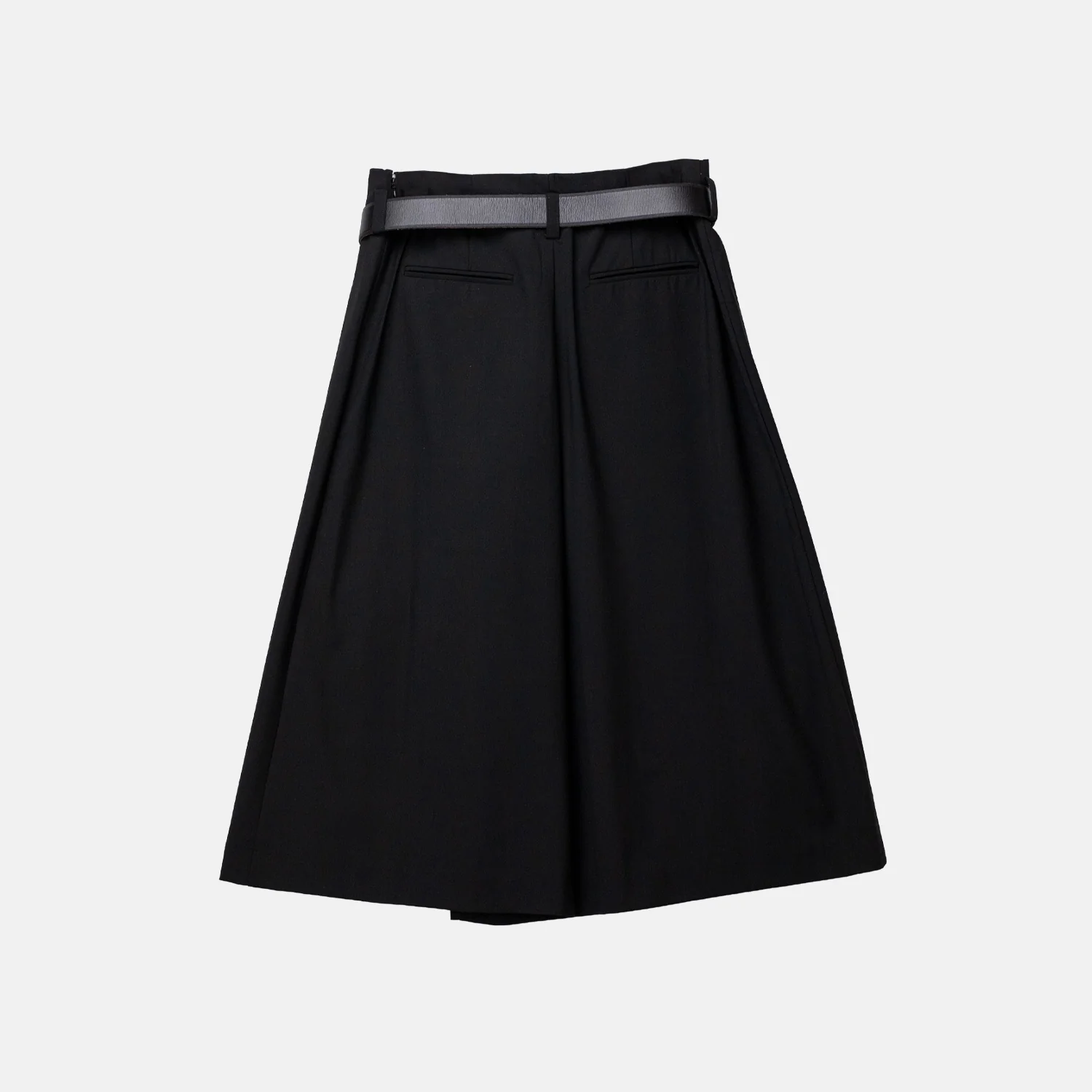 Sea NY ELISA TROPICAL WOOL BELT CULOTTES, Black - Image 2