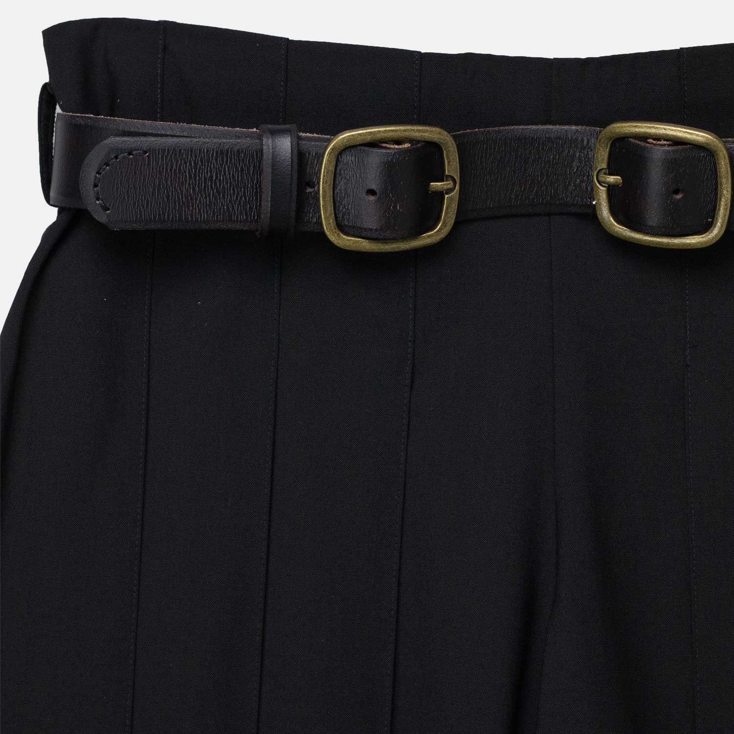 Sea NY ELISA TROPICAL WOOL BELT CULOTTES, Black - Image 3