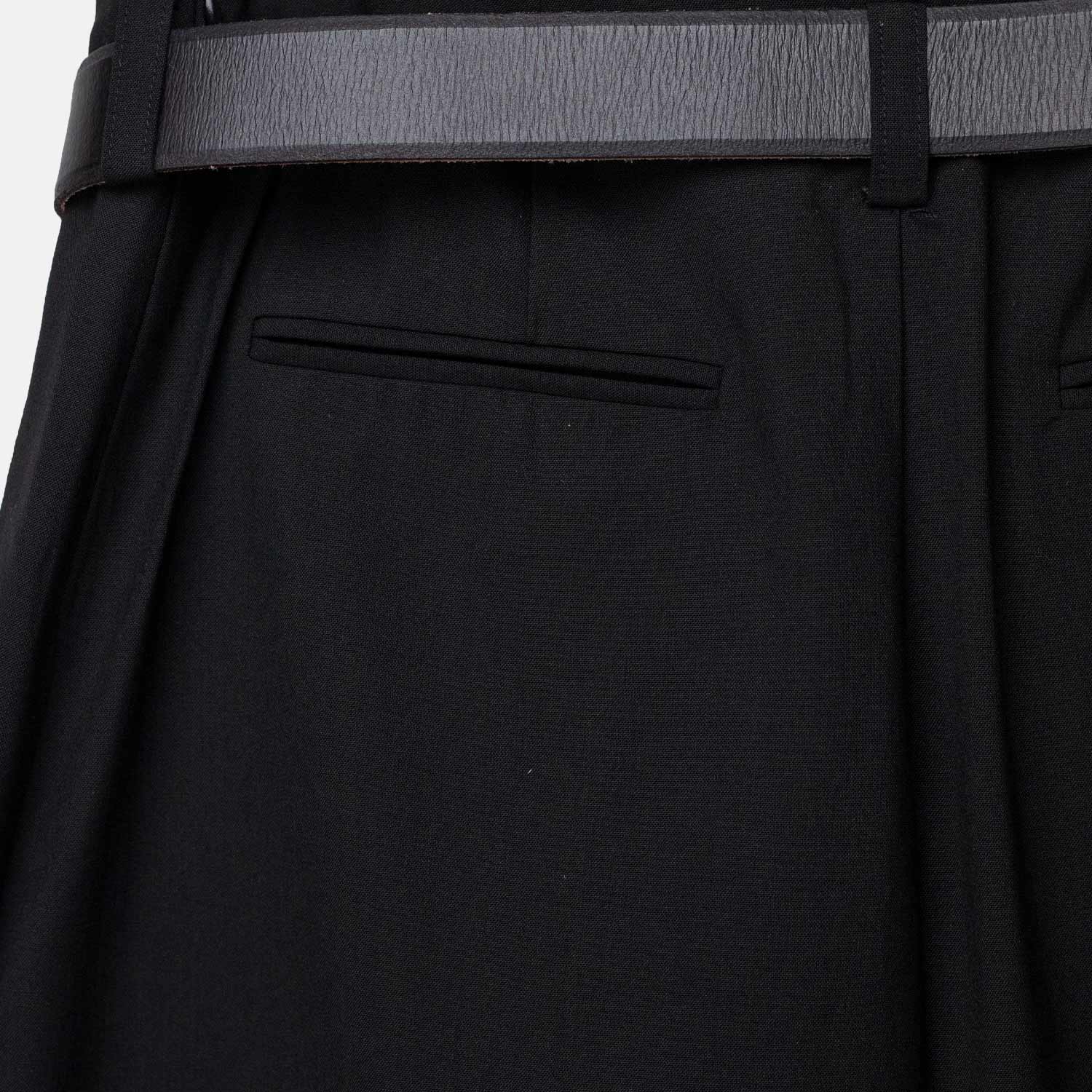 Sea NY ELISA TROPICAL WOOL BELT CULOTTES, Black - Image 4