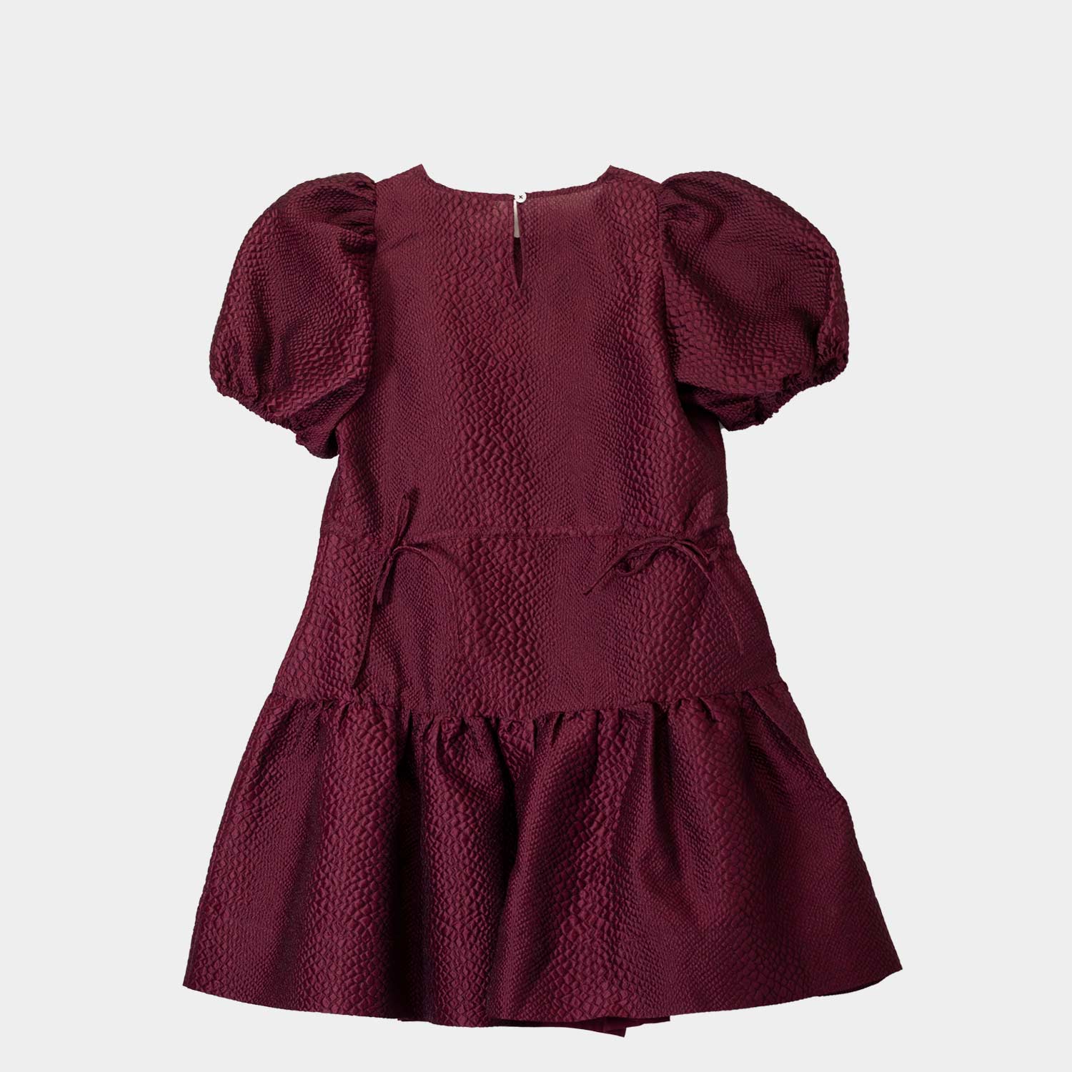 Sea NY FAYETTA EMBOSSED S/S MINI DRESS, Burgundy - Image 5