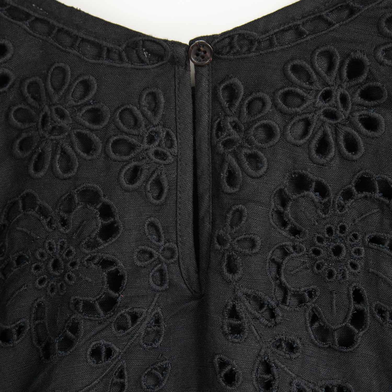 Sea NY LULA EMBROIDERY SLEEVELESS MINI DRESS, Black - Image 4